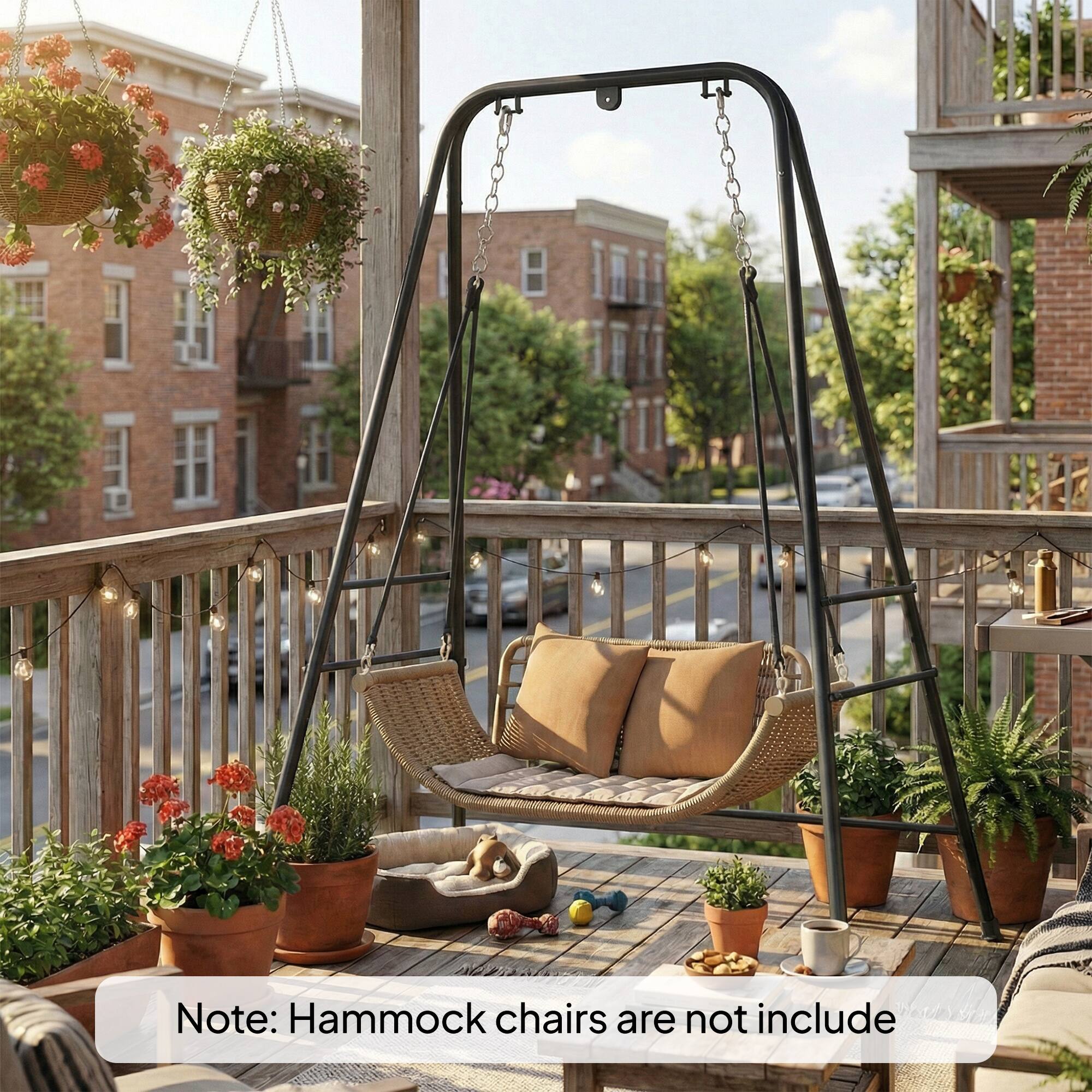 Note: Hammock chairs are not included.