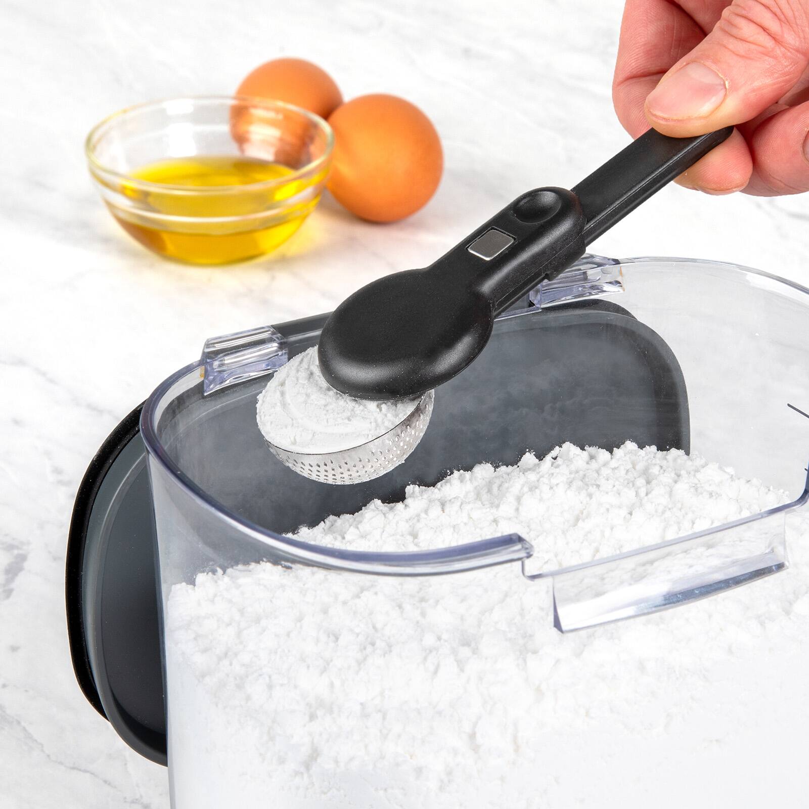 Alt View 3. Progressive International - ProKeeper+ Airtight Powdered Sugar Storage Container, Clear Plastic - Clear.
