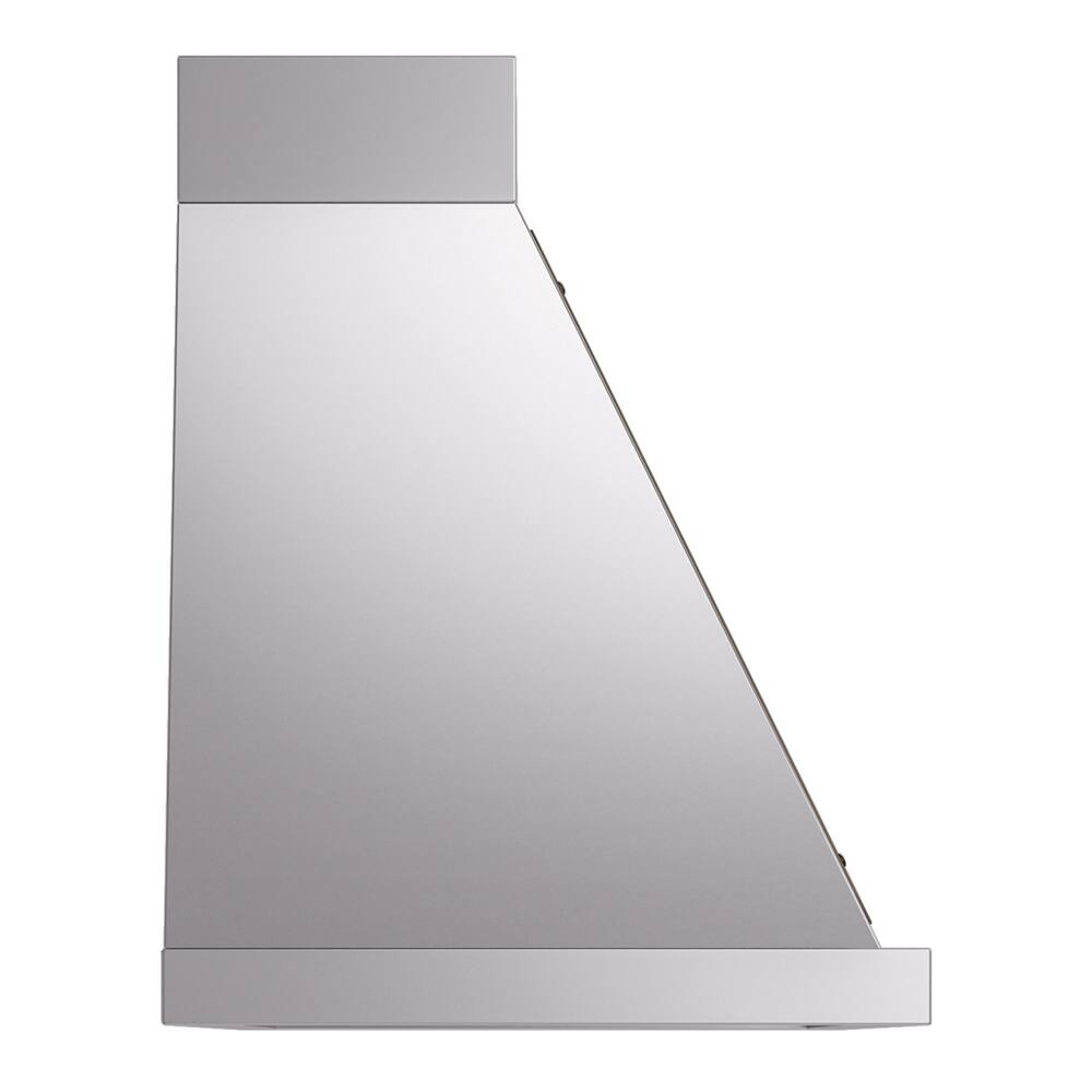 Alt View 2. ILVE - ILVE Nostalgie II Noblesse 48 inch Ducted Wall Mount Range Hood with 600 CFM (Stainless Steel, Burnished Trim) - Stainless Steel.