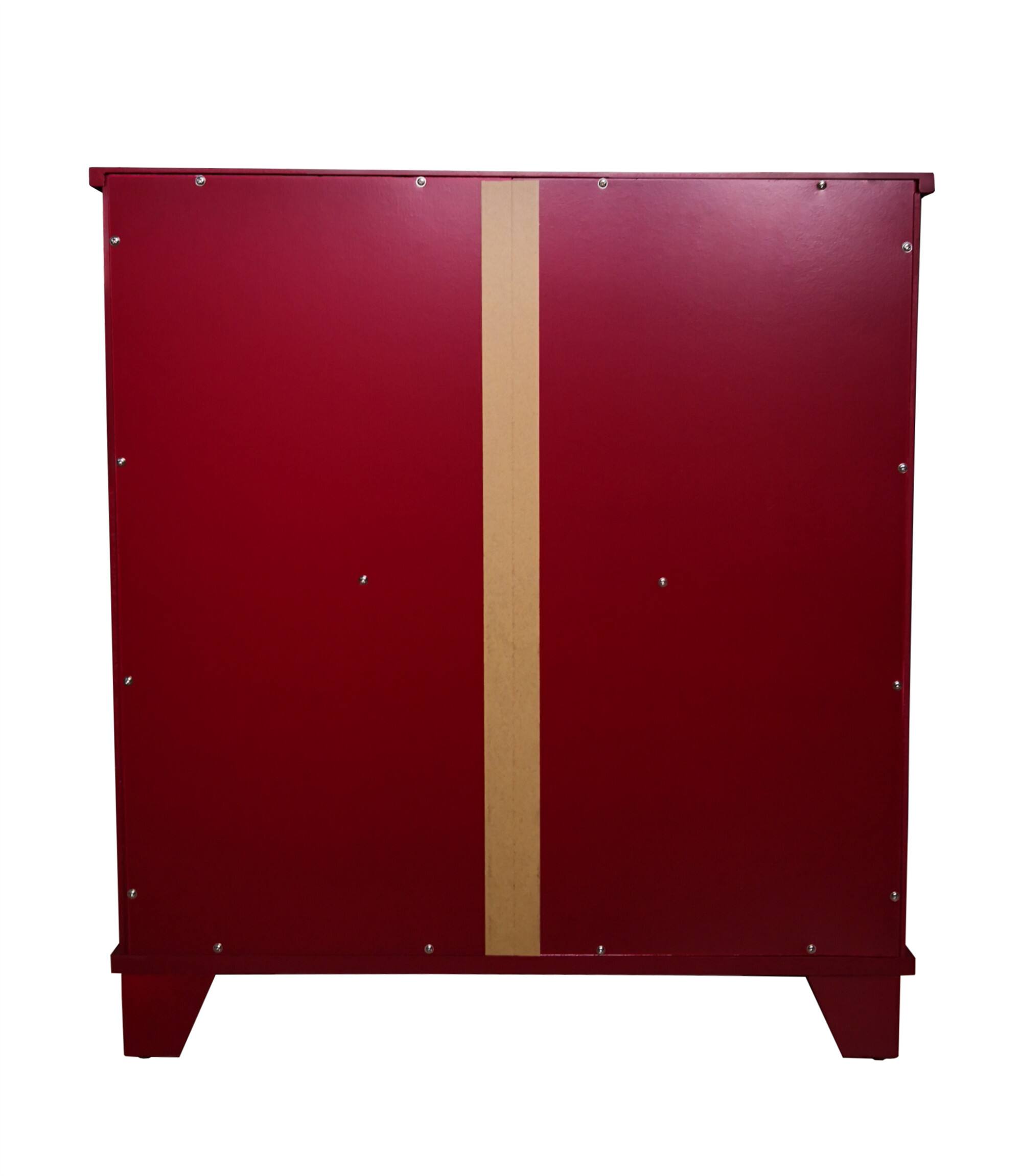 Alt View 1. Kings Brand Furniture - Kings Brand Furniture Red Finish Wood Buffet Cabinet Console Table - Red.