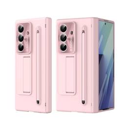 Stock Preferred - Shockproof Rugged Case with Hinge Protection, Kickstand, and Slim S Pen Holder For Samsung Galaxy Z Fold7 - Pink