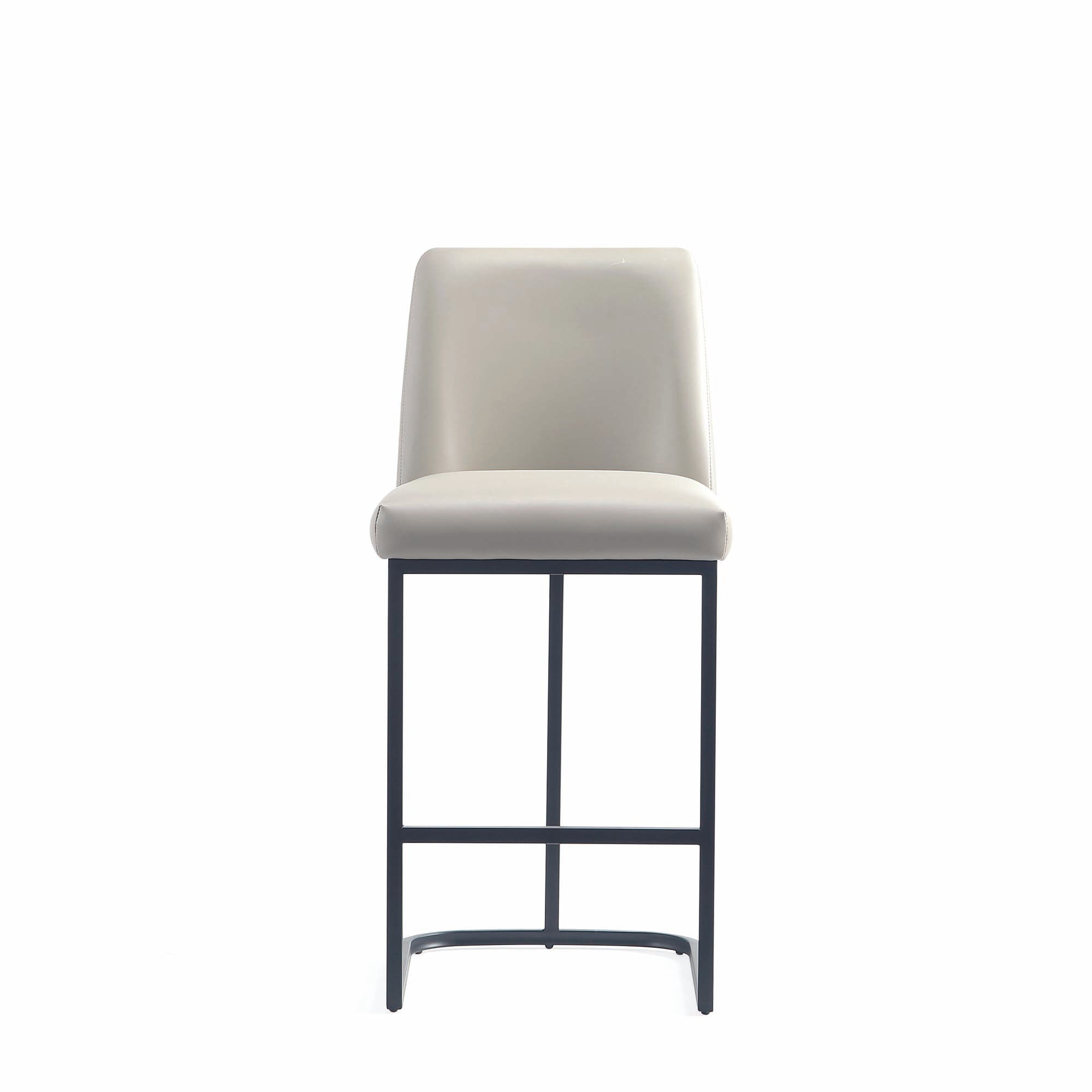 Manhattan Comfort Serena Modern Metal Upholstered Counter Stool Set of ...