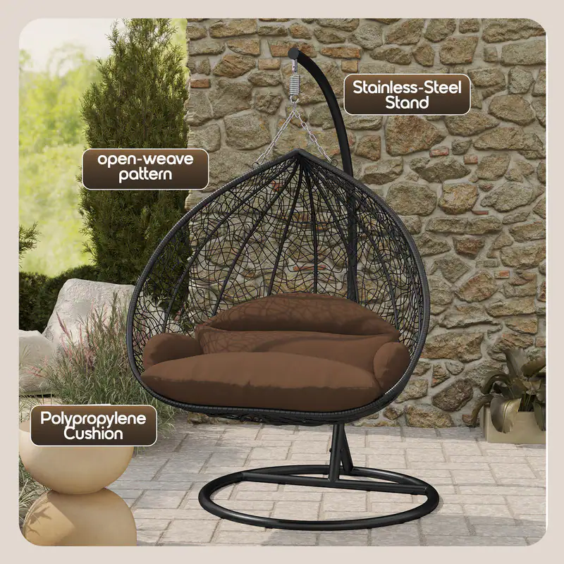 Stainless-Steel Stand  
Open-weave pattern  
Polypropylene Cushion