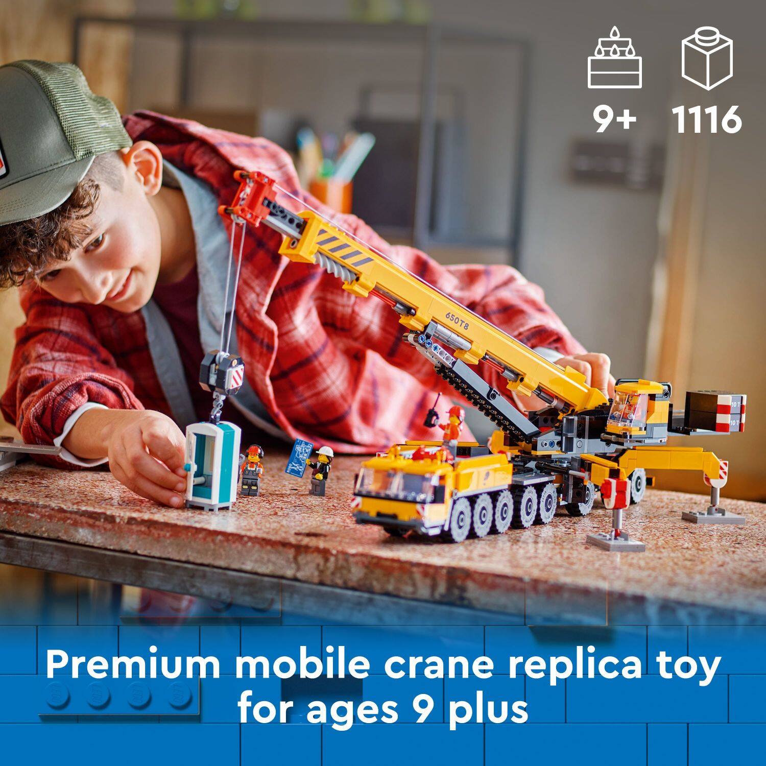 Premium mobile crane replica toy for ages 9+