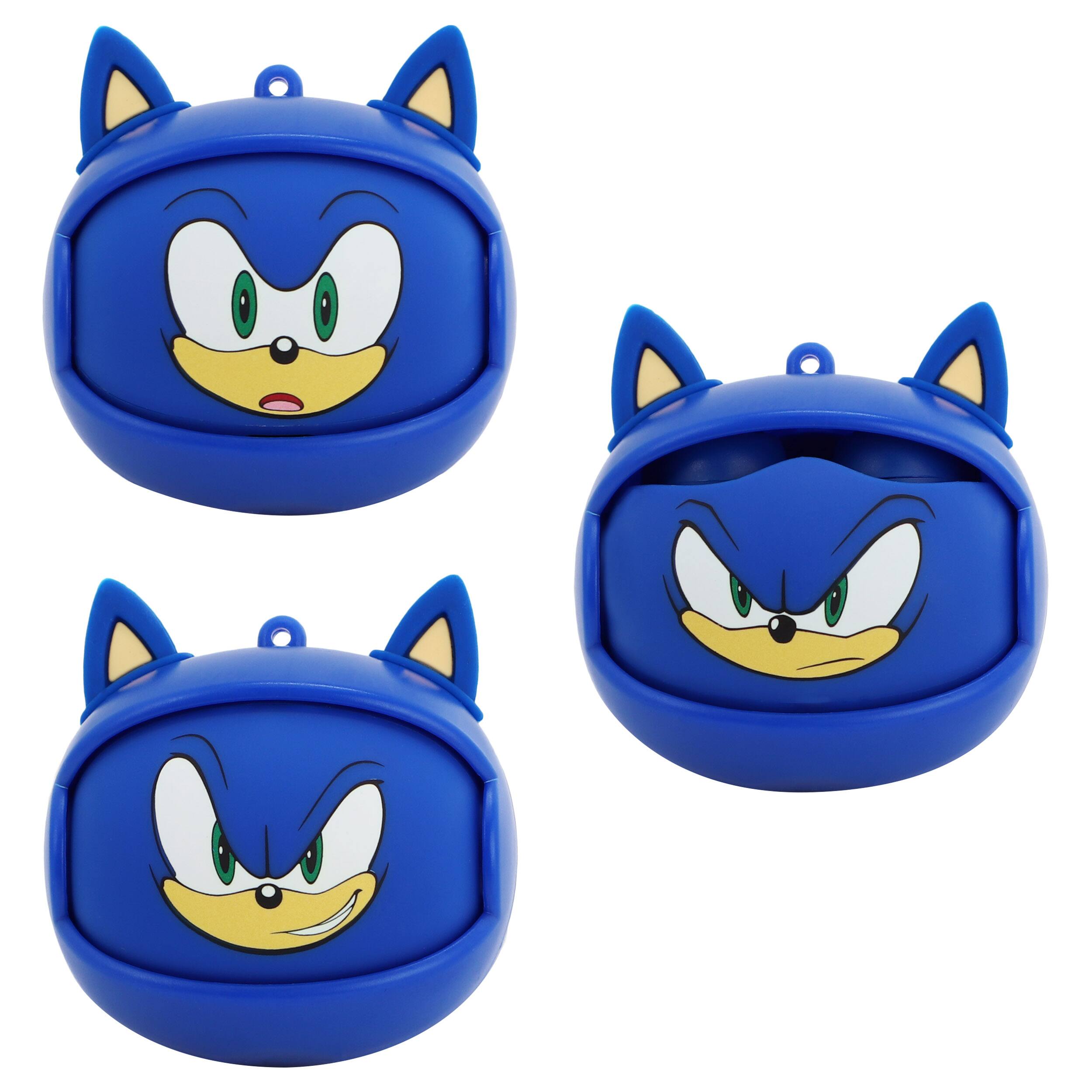 Left. Sakar - Sakar - Sonic the Hedgehog Sonic True Wireless Bluetooth Earbuds in Blue - Blue.