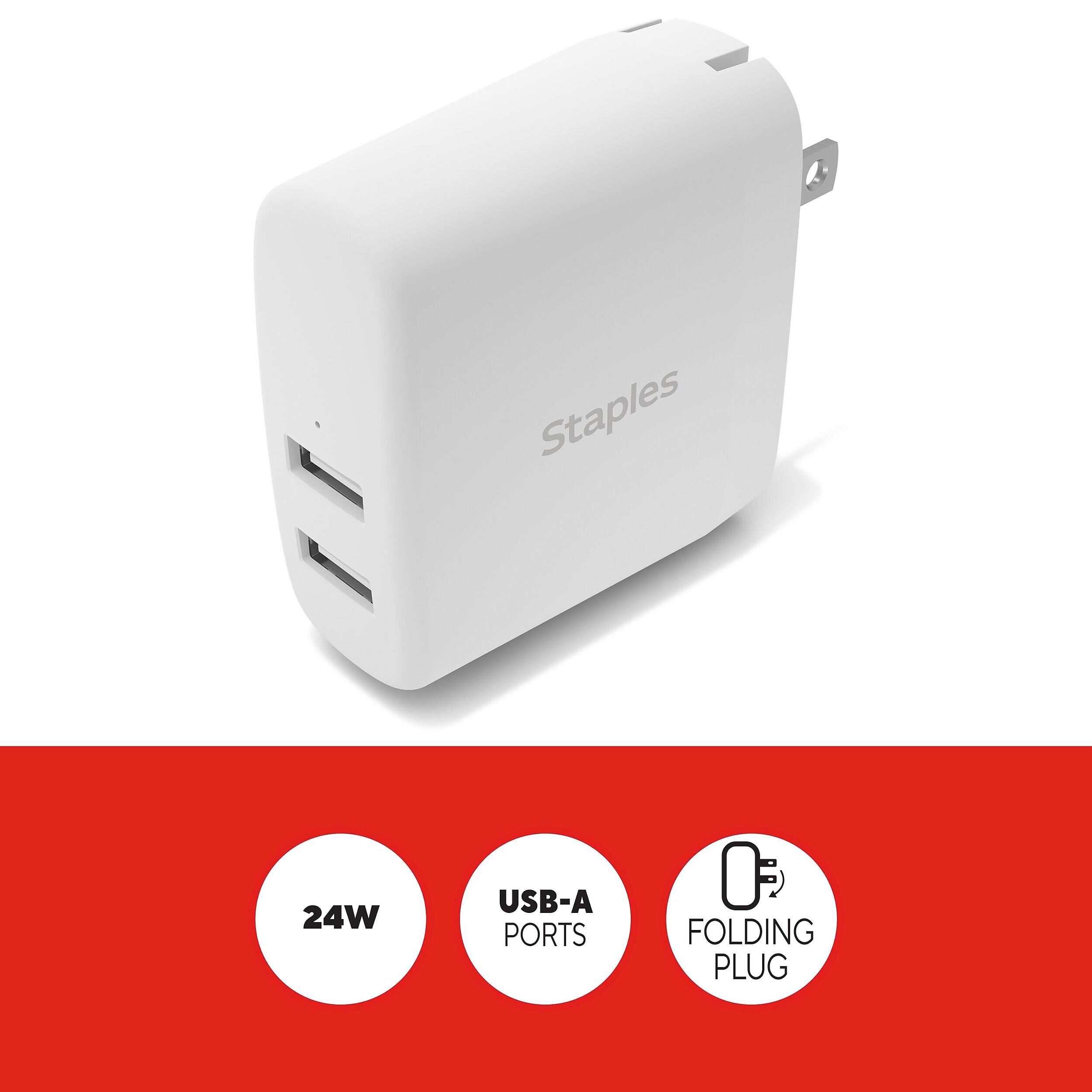 Staples  
24W  
USB-A PORTS  
0% FOLDING PLUG