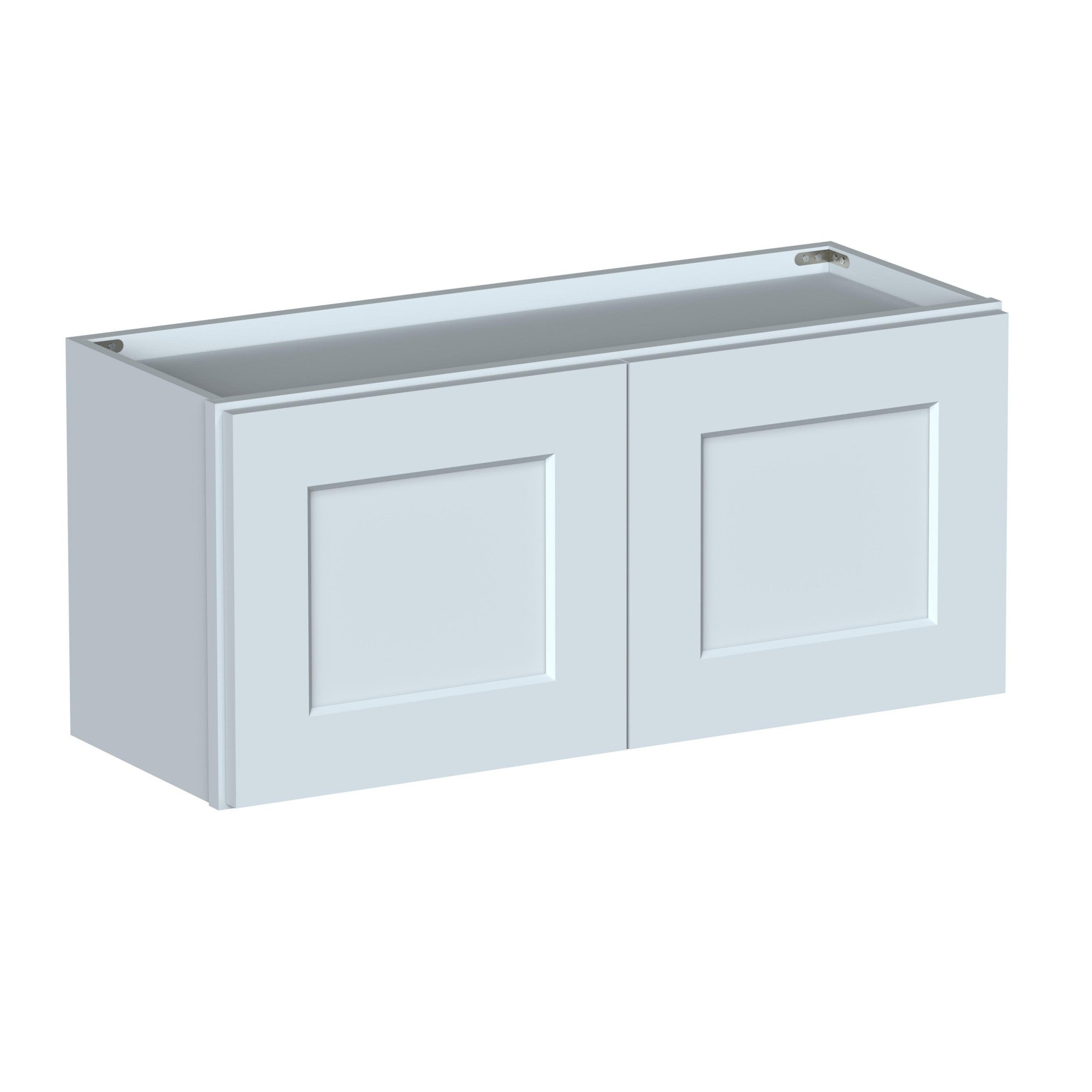 Alt View 1. Boyel Living - 33in.W x12in.D x15in.H WALL CABINET Fully assembled Cabinet With Two HDF Doors - Gray.