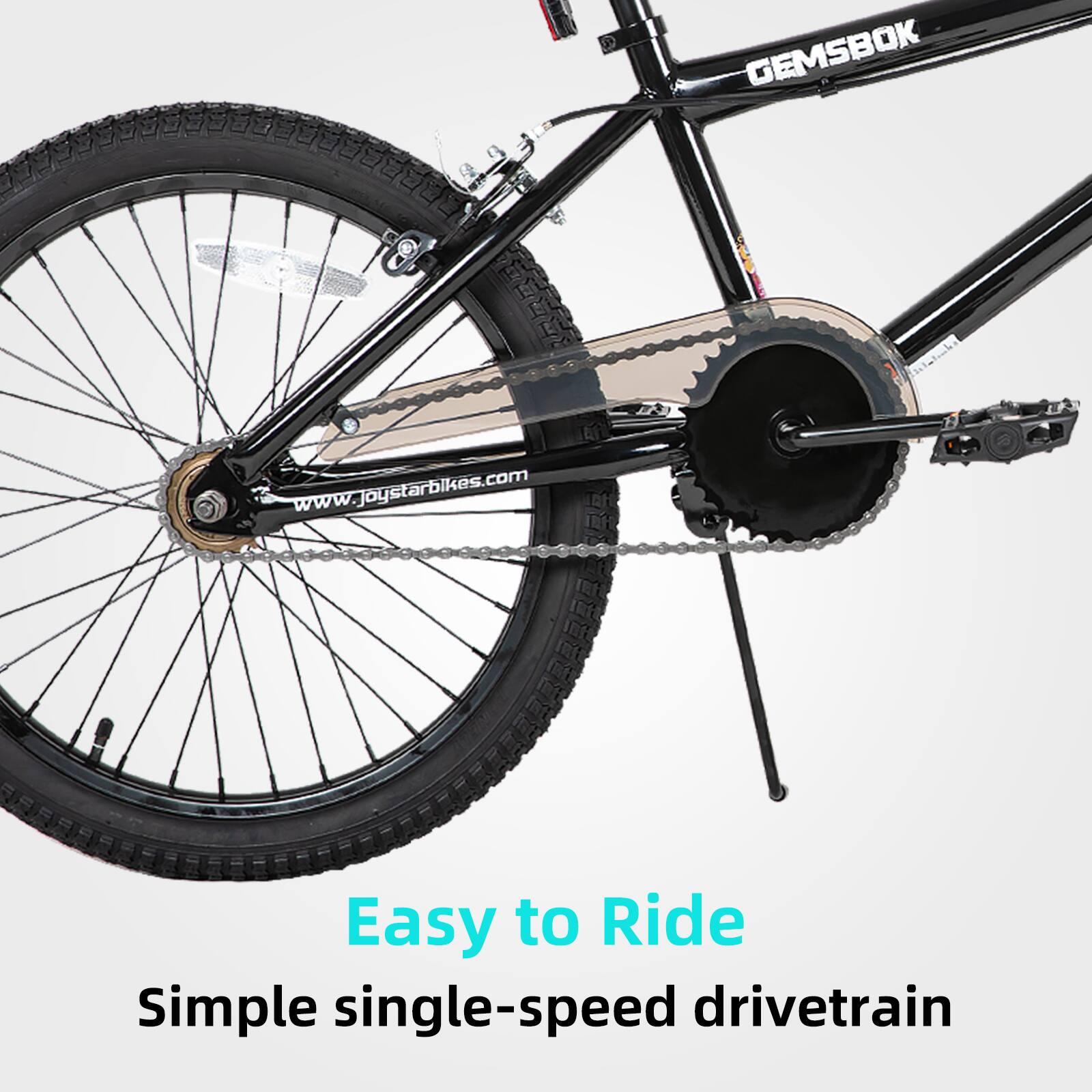 GEMSBOK  
www.joystarbikes.com  

Easy to Ride  
Simple single-speed drivetrain