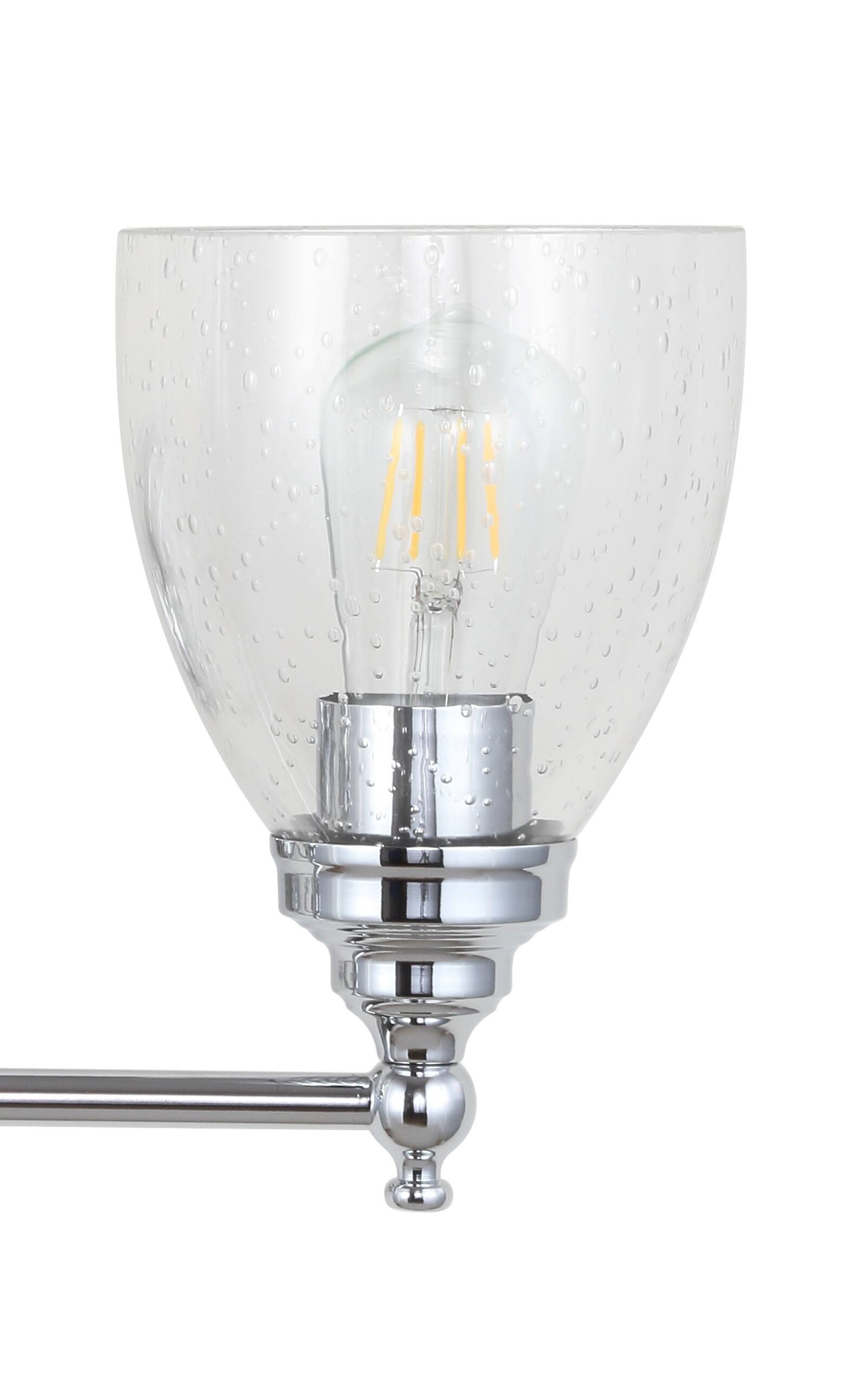 Alt View 4. Jonathan Y - Marais 22.5" 3-Light Metal/Glass LED Vanity, Chrome - Chrome.