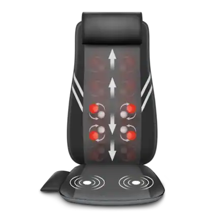 Front. Snailax - Snailax Shiatsu Massage Seat Cushion, Rolling Kneading Seat Massager & Massage Chair Pad - black.