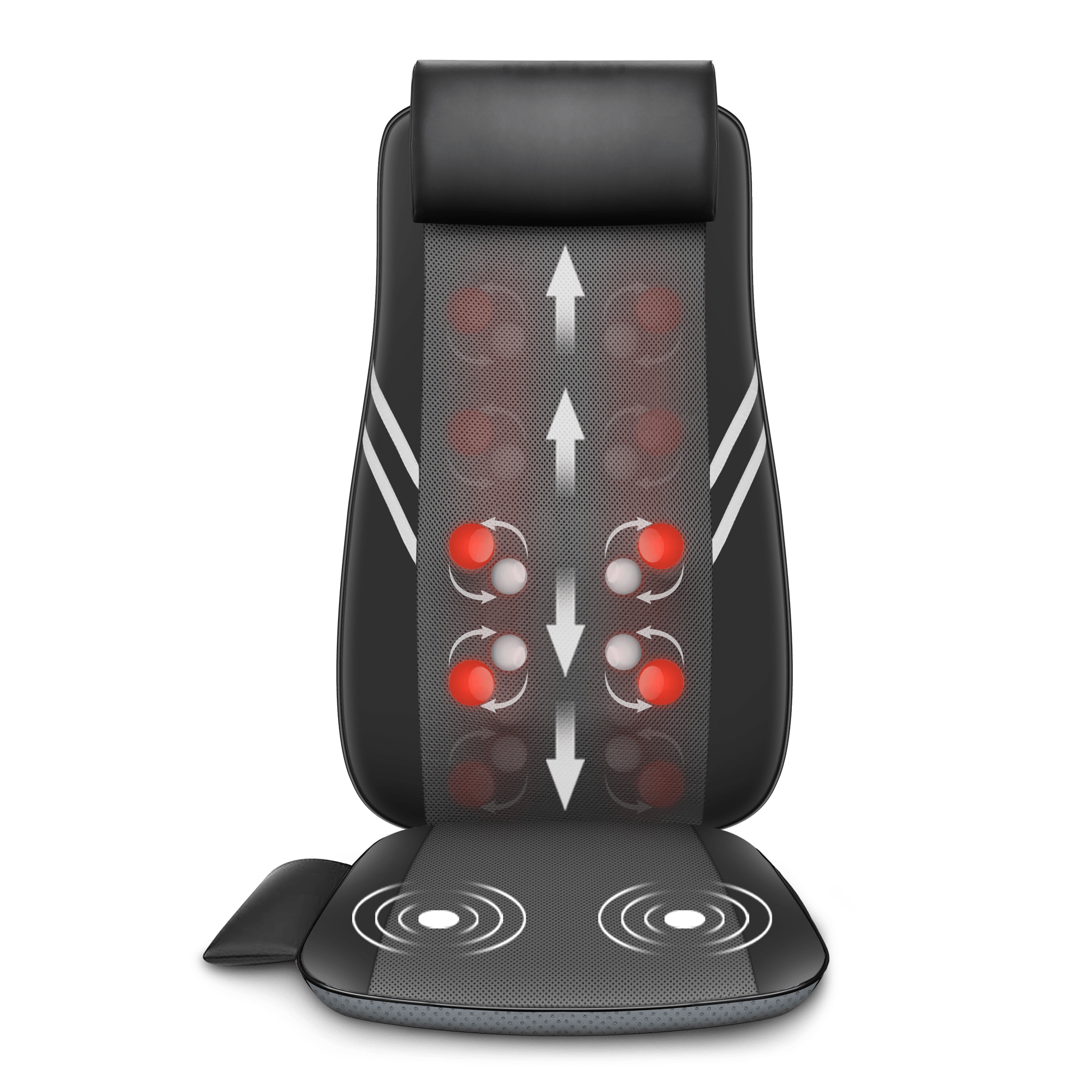 Front. Snailax - Snailax Shiatsu Massage Seat Cushion, Rolling Kneading Seat Massager & Massage Chair Pad - black.