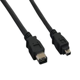 Sanoxy - 15ft IEEE 1394a FireWire 400 6-pin to 4-pin - Black