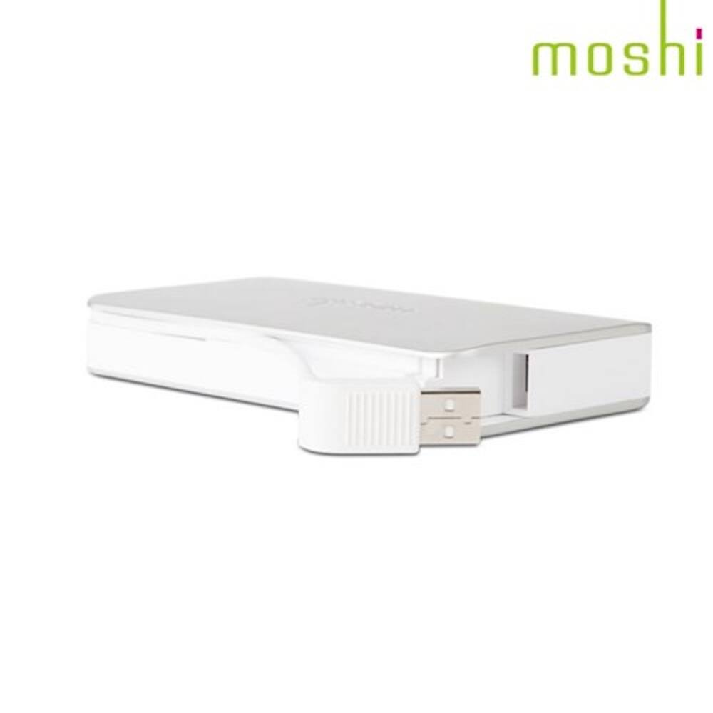 Alt View 1. Moshi - ionBank 5K Portable Battery Pack Powerbank with Lighting Connector for iPhone & iPad - Silver/White.