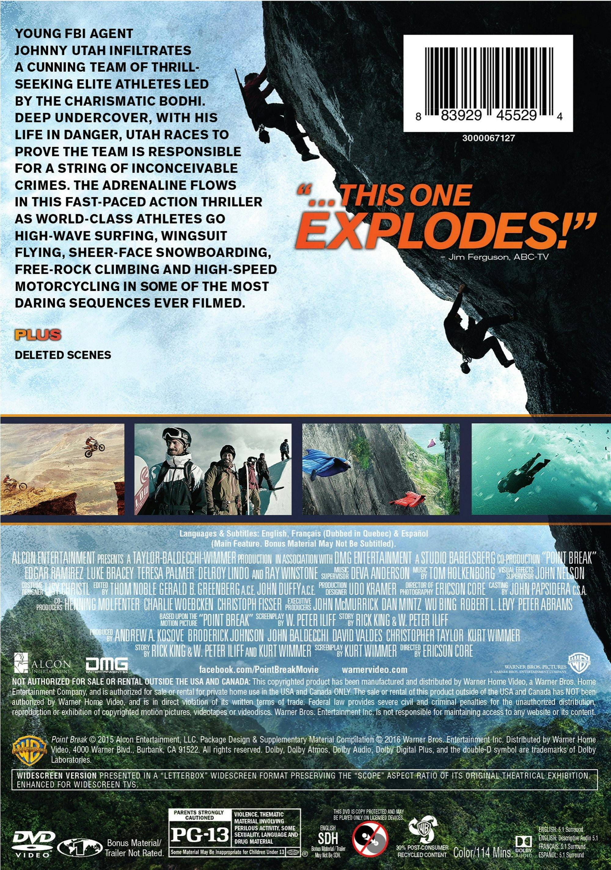 Back. Point Break   - DVD.