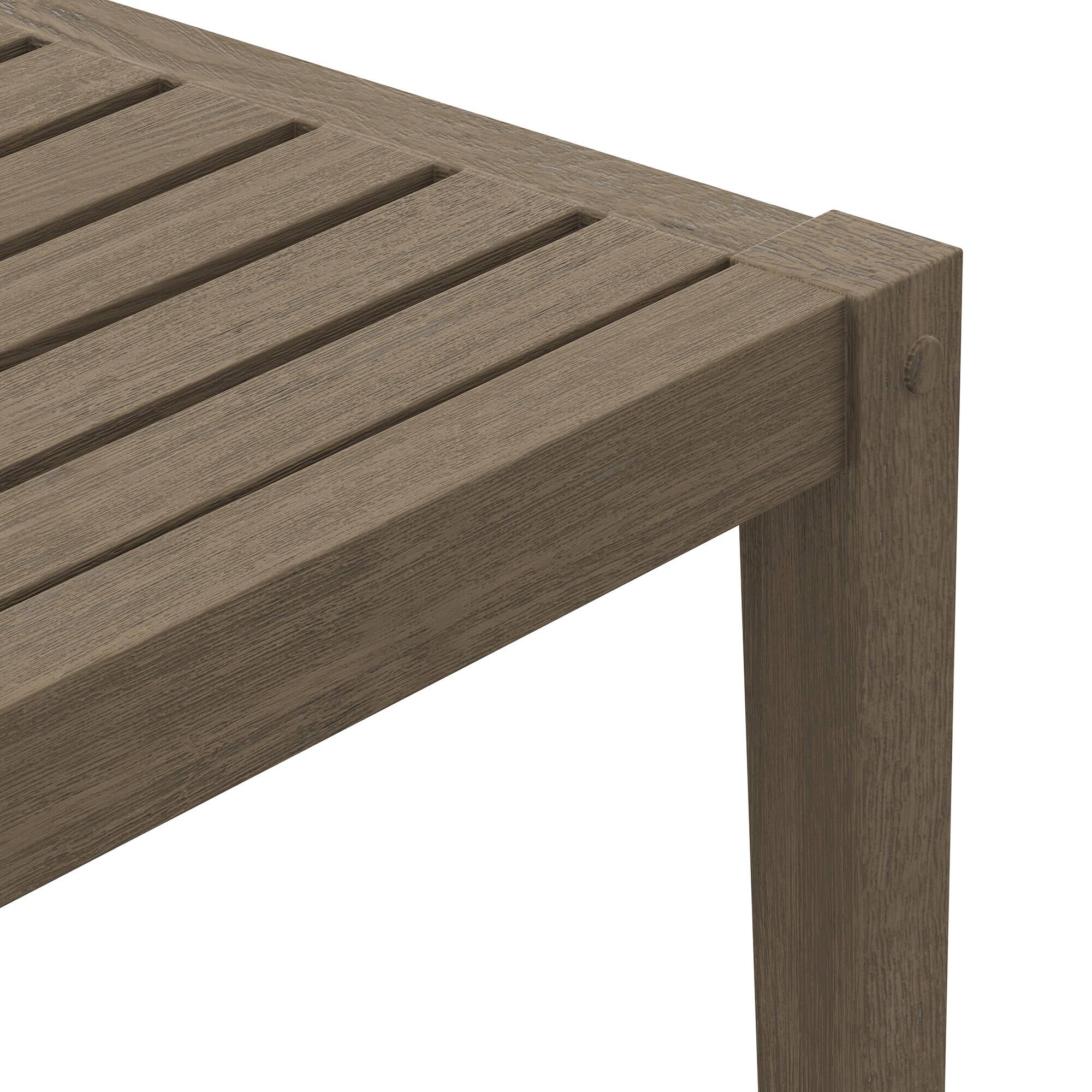 Alt View 4. Modway - Northlake Square Outdoor Patio Teak Side Table by Modway - Weathered Gray.