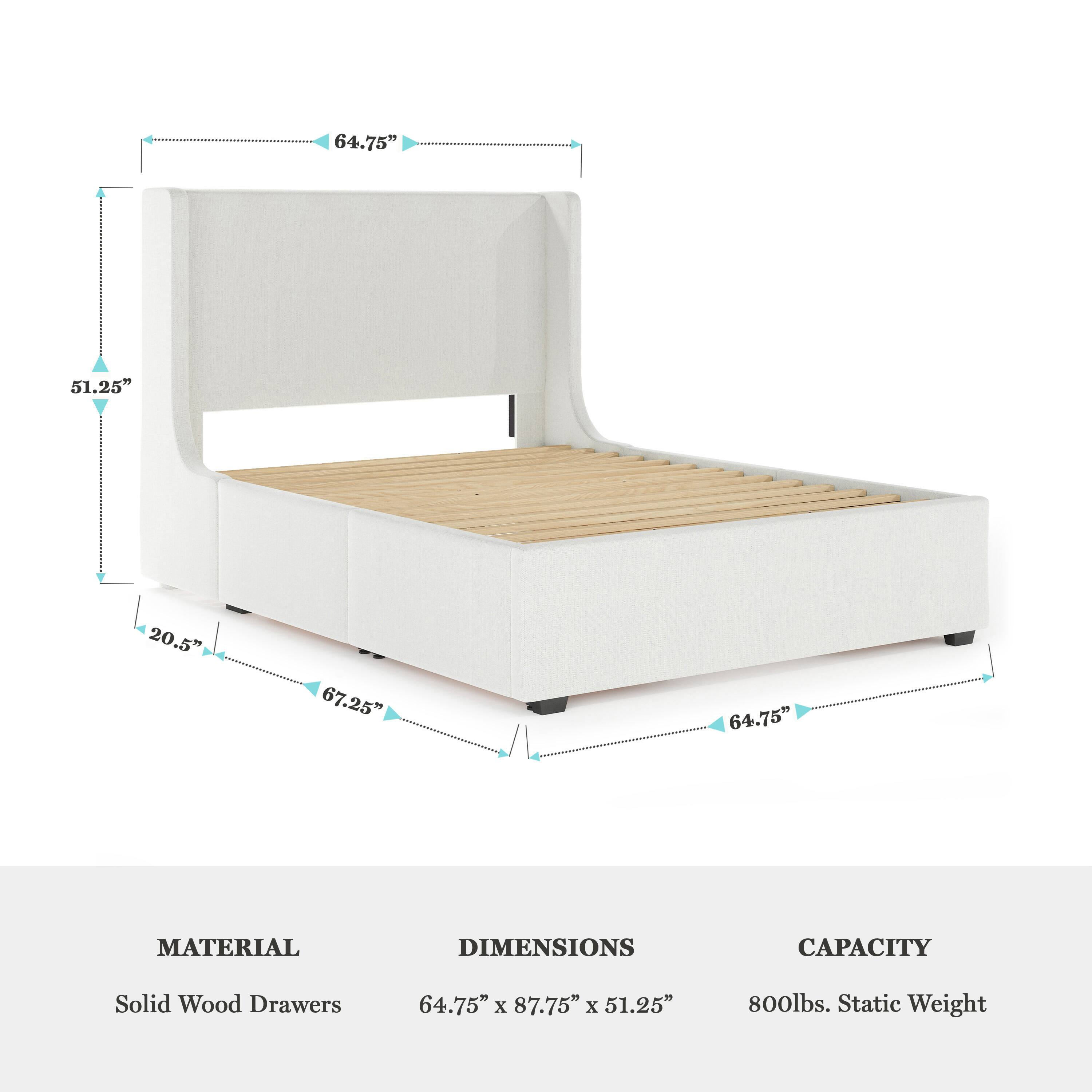 64.75" 51.25" 20.5" 67.25" 64.75"  
MATERIAL  
Solid Wood Drawers  
DIMENSIONS  
64.75" x 87.75" x 51.25"  
CAPACITY  
800lbs. Static Weight