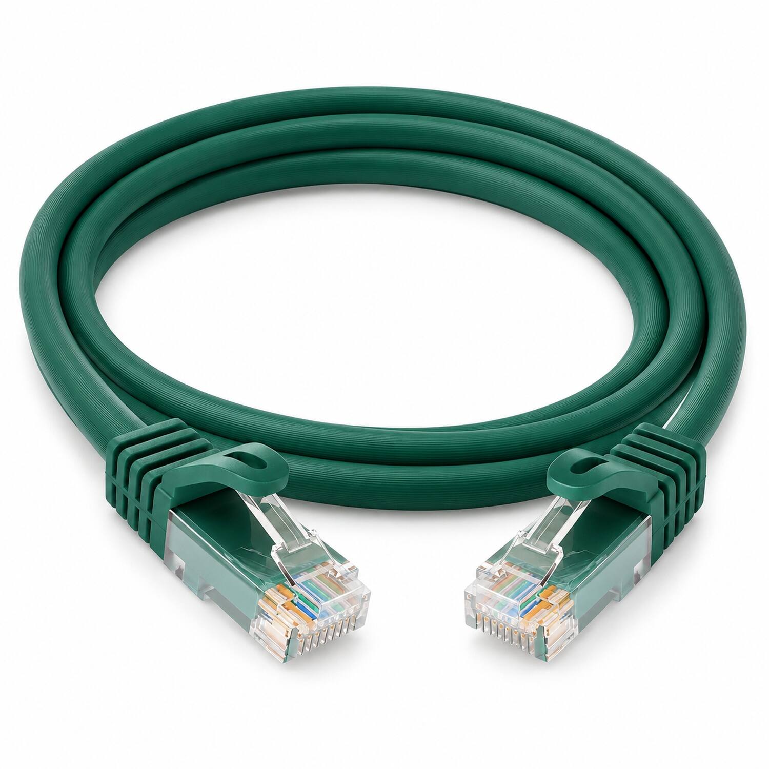 Front. Sanoxy - Sanoxy 5ft Cat6a 600MHz UTP Snagless Ethernet Network Patch Cable, Green - Green.