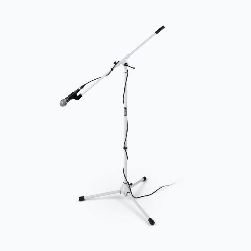 Angle. On Stage Stands - On-Stage MS7801W Telescoping Microphone Boom Stand, White - Black.