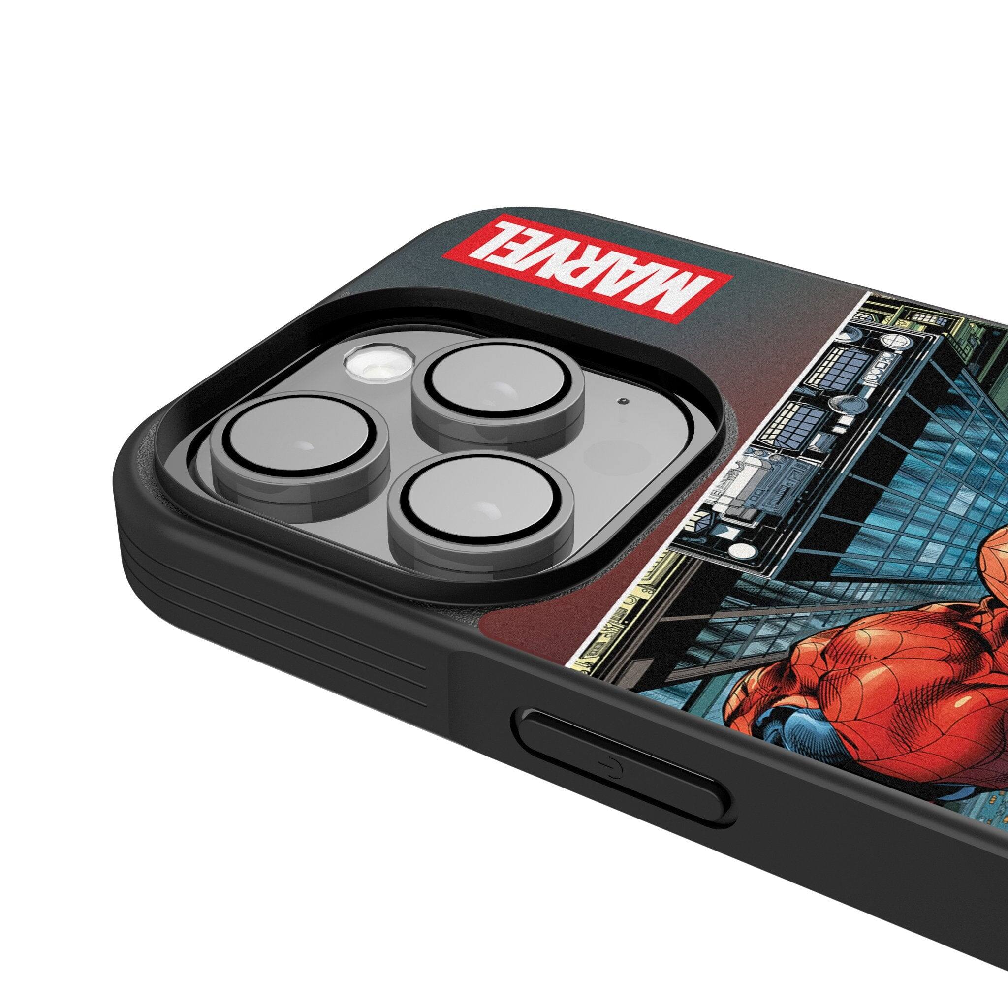 Back. Keyscaper - Marvel Cover Art Bump Phone Case - Apple iPhone 13 Mini - Spider-Man 1.