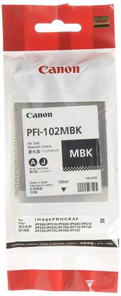 Canon - 0894B001AA OEM Ink - (PFI-102MBK) iPF 500 600 605 610 700 710 720 750 755 Matte Black Ink Tank
