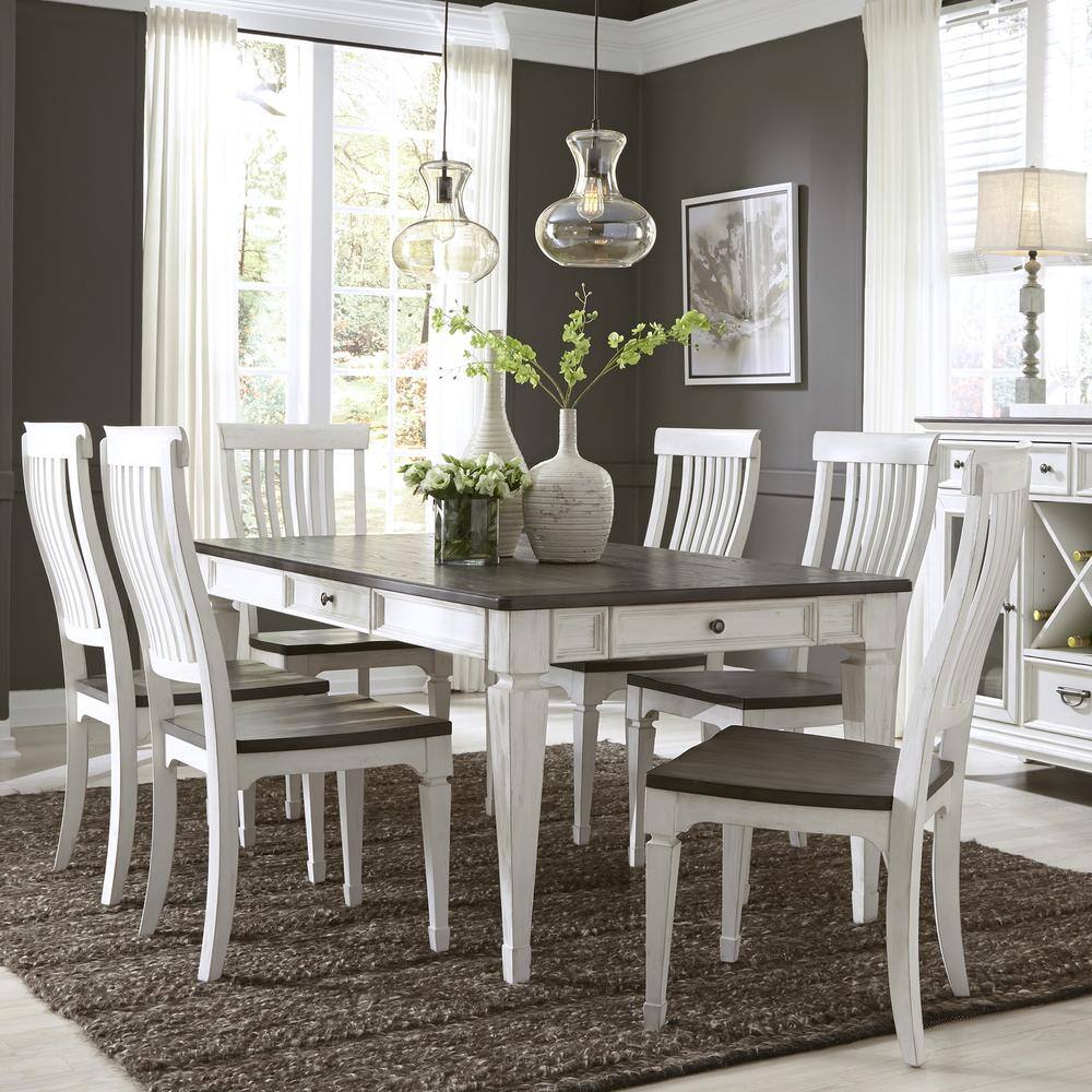 Alt View 2. Liberty Furniture Industries - Slat Back Side Chair (RTA)-Set of 2 - White.