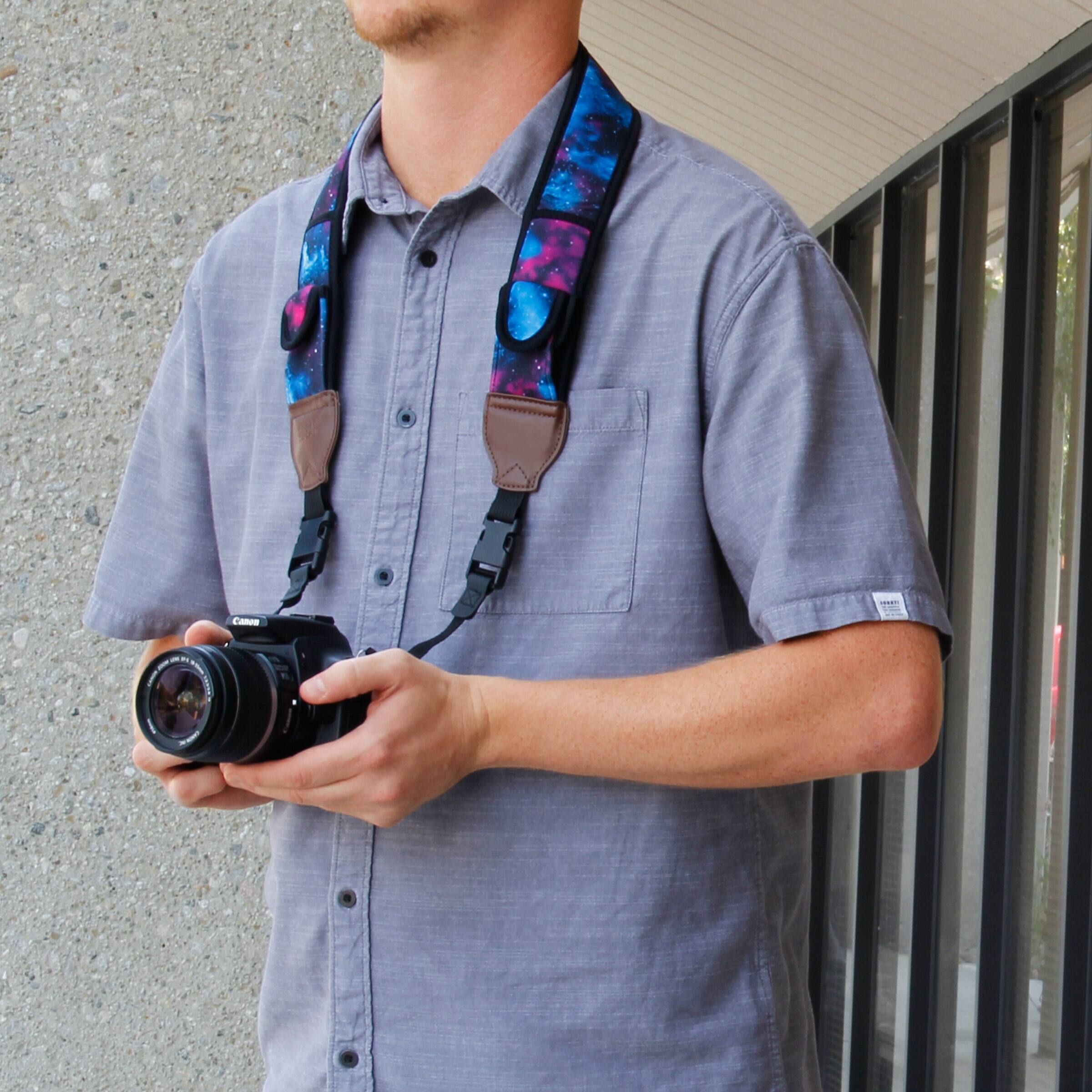 Alt View 5. USA Gear - Adjustable Camera Strap w/ Cushioned Neoprene & Storage Pockets.