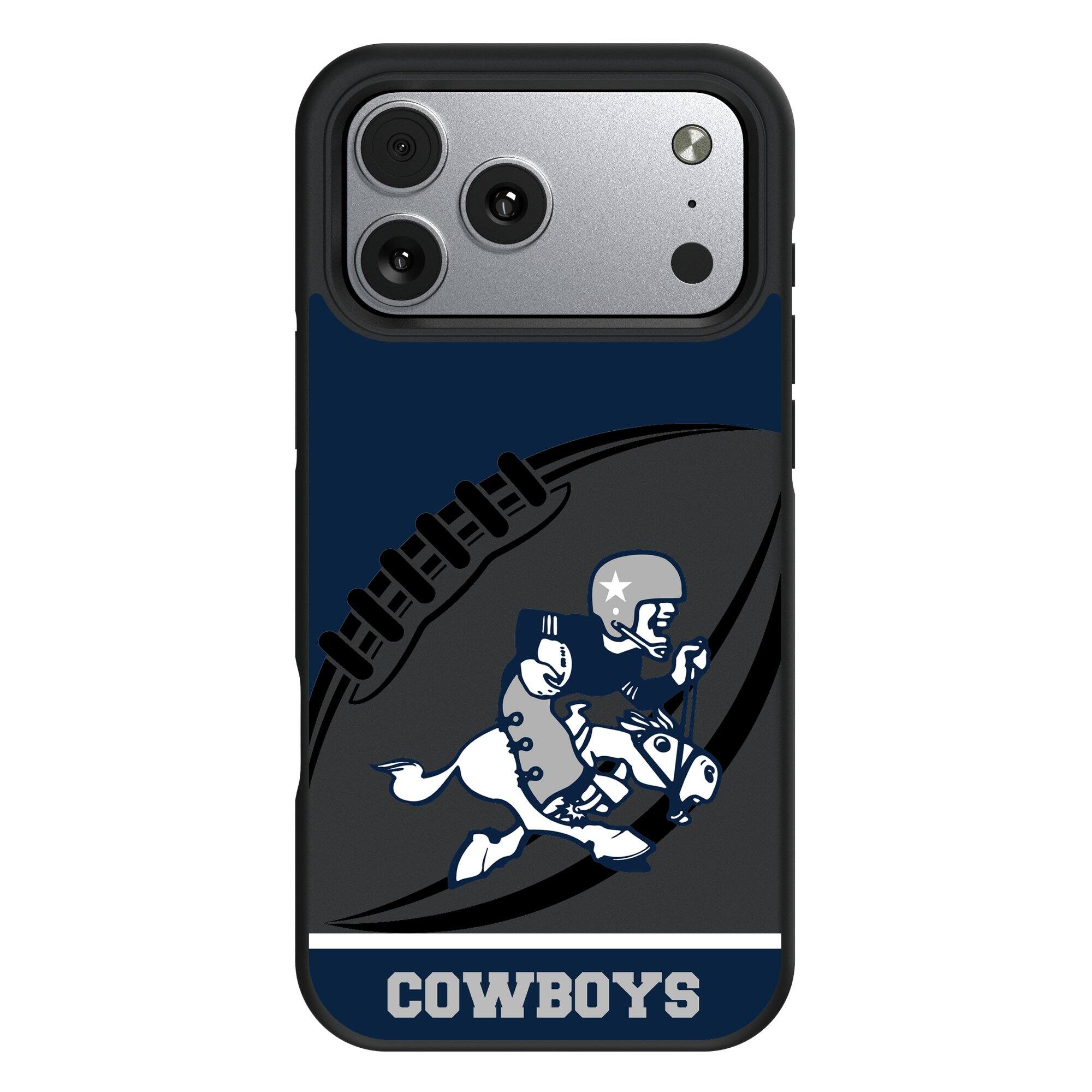 Front. Keyscaper - Dallas Cowboys iPhone Pastime Design Bump Case - 15 Pro Max - Multicolor.