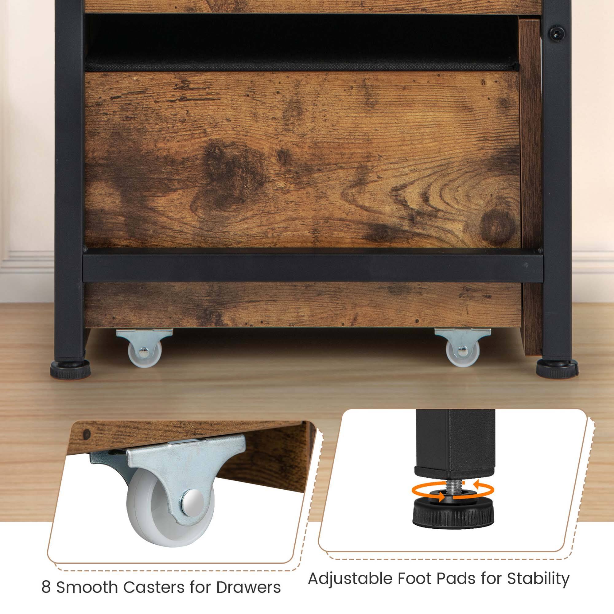 8 Smooth Casters for Drawers
Adjustable Foot Pads for Stability