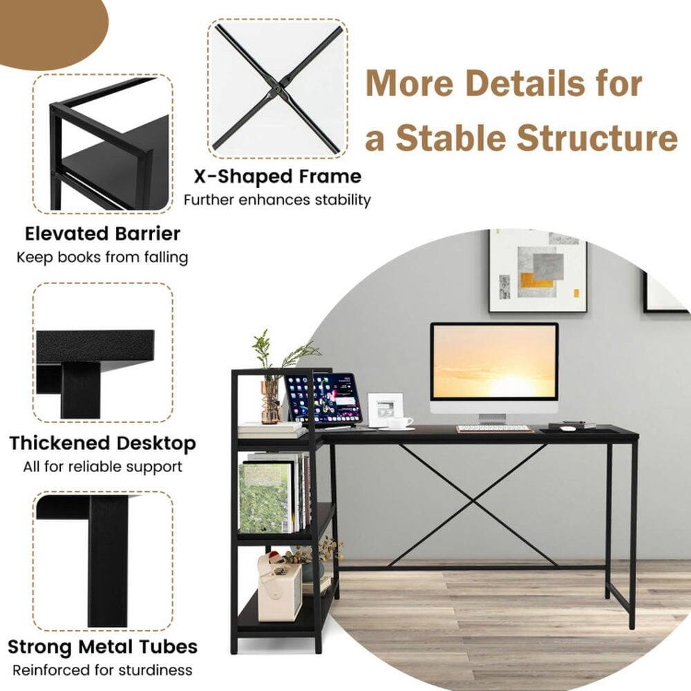 More Details for a Stable Structure

- X-Shaped Frame
  - Further enhances stability

- Elevated Barrier
  - Keep books from falling

- Thickened Desktop
  - All for reliable support

- Strong Metal Tubes
  - Reinforced for sturdiness