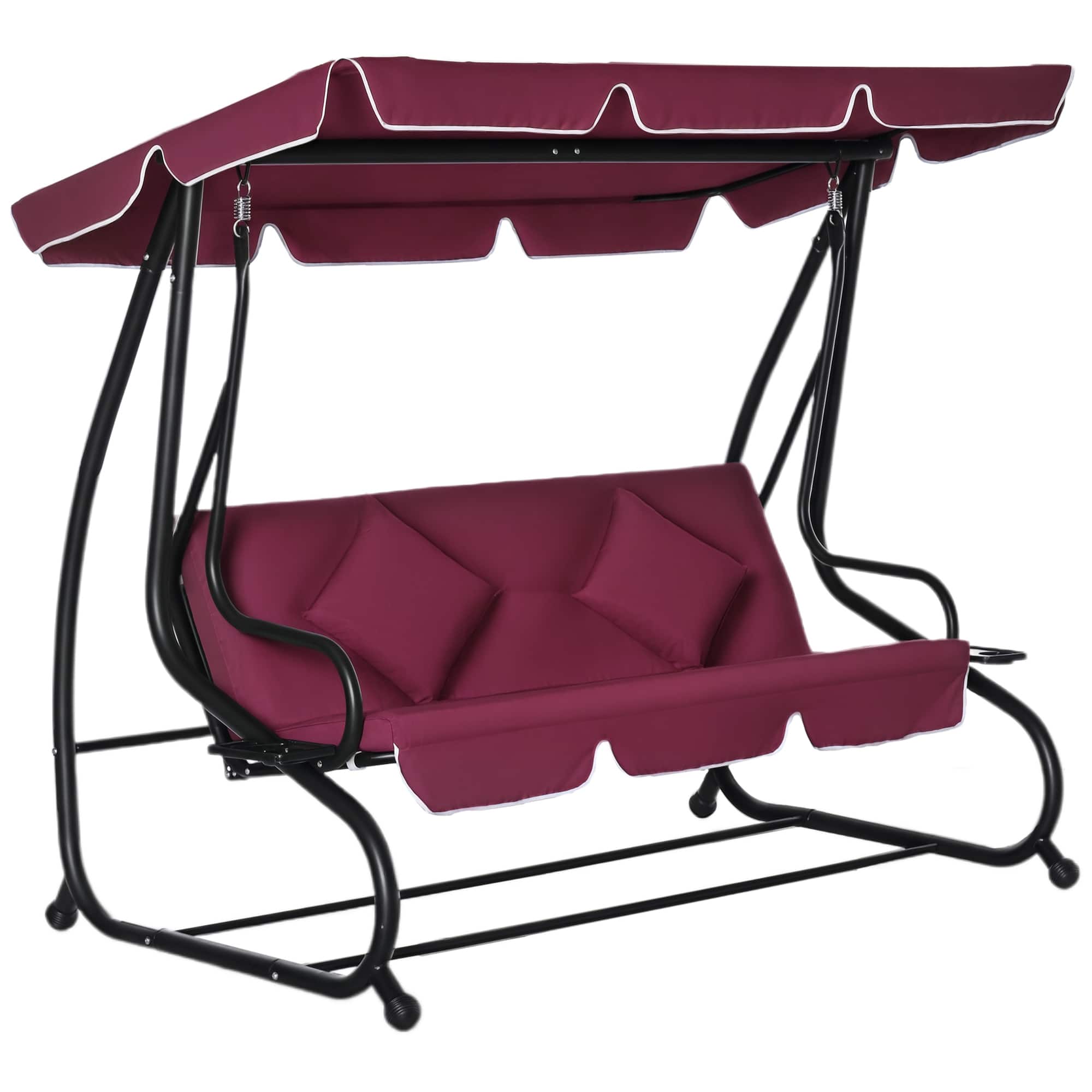 Outsunny - 3-Seat Outdoor Patio Swing Chair Converting Flatbed price history on PriceWatchPro