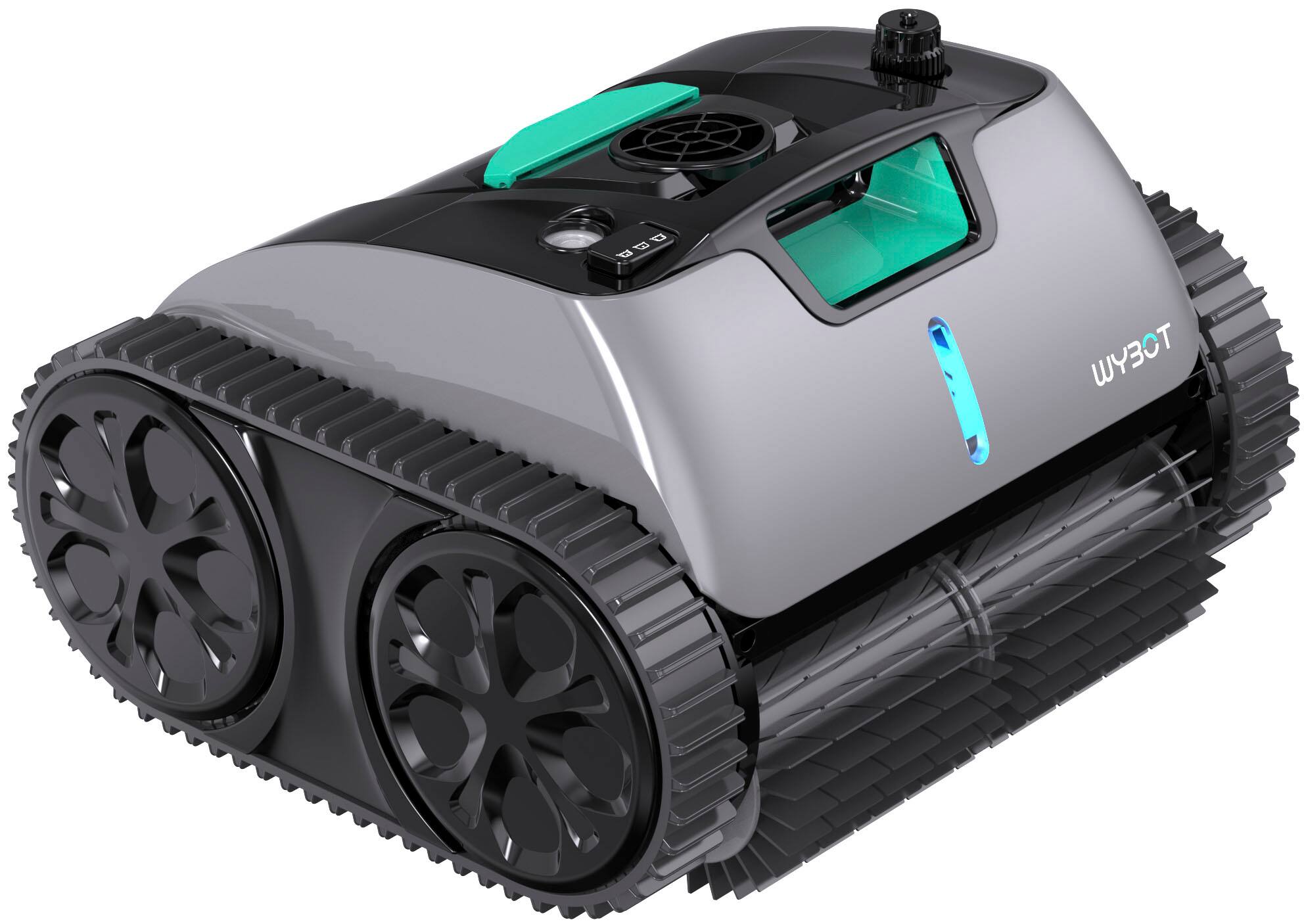 Alt View 19. Wybot - C1 Pro Cordless Robotic Pool Cleaner for In-Ground Pools up to 1615sq.ft, Pool Vacuum with Infrared Sensors - Gray.