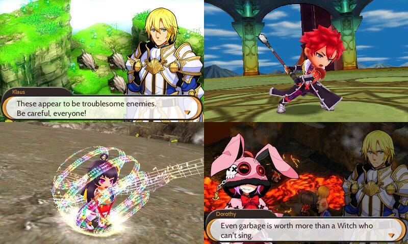 Klaus:  
"These appear to be troublesome enemies. Be careful, everyone!"

Dorothy:  
"Even garbage is worth more than a Witch who can't sing."