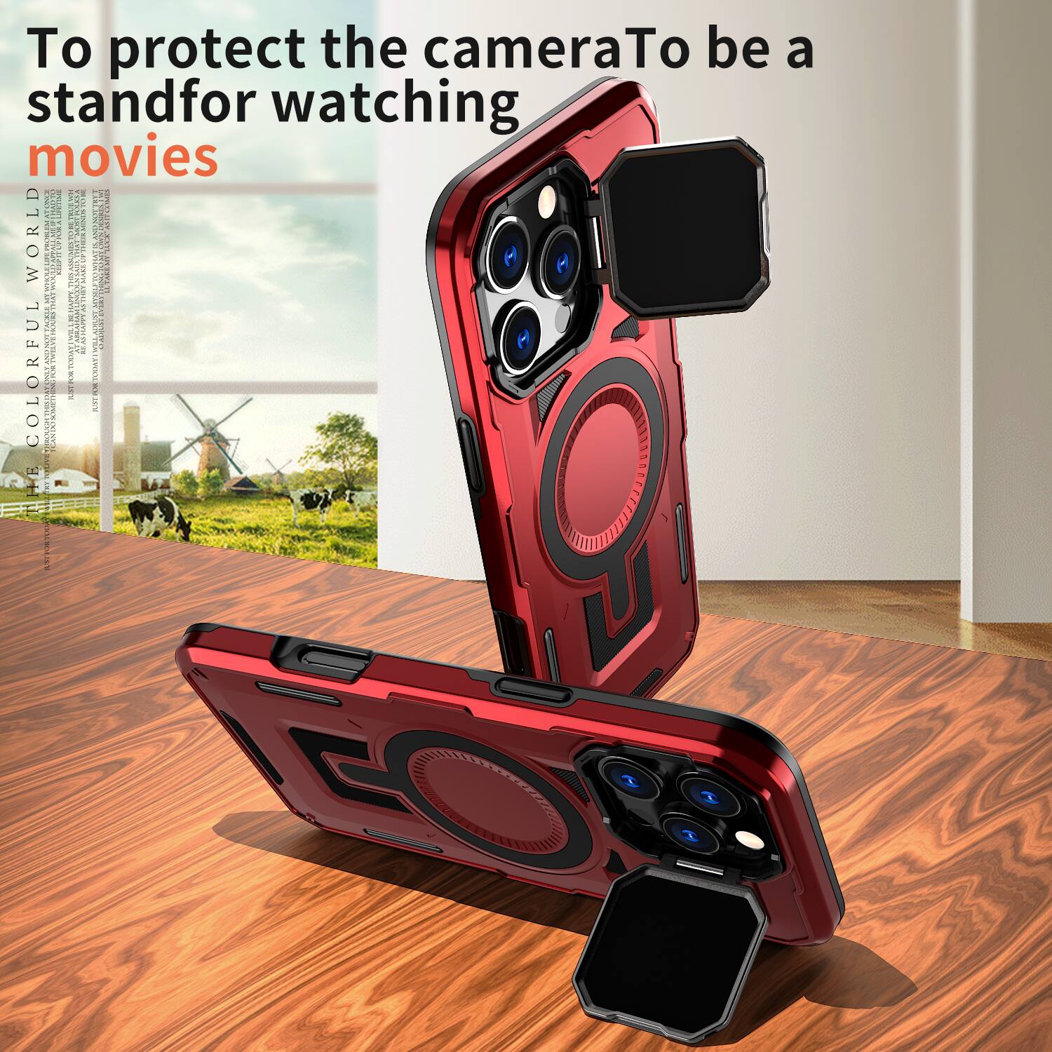 To protect the camera  
To be a standfor watching movies