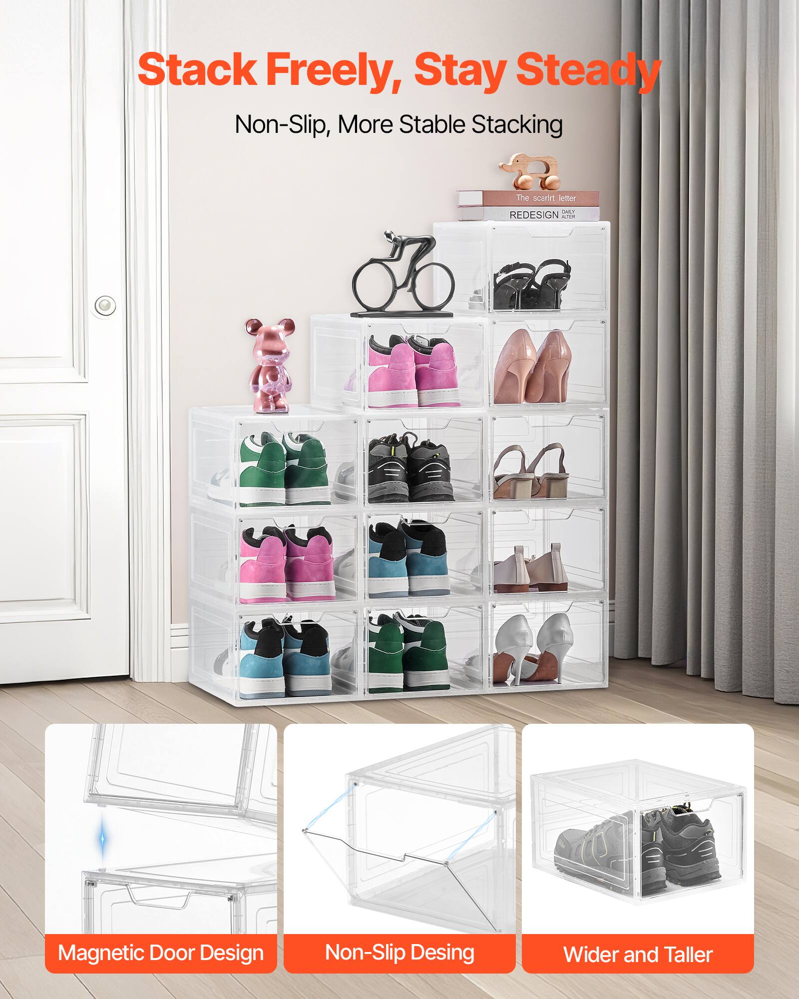 Stack Freely, Stay Steady
Non-Slip, More Stable Stacking

The scarrt Setter  REDESIGN i.

Magnetic Door Design
Non-Slip Desing
Wider and Taller