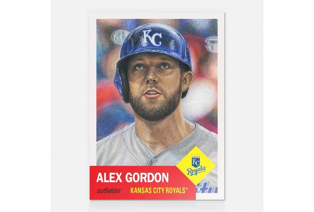 Kansas City Royals MLB Alex Gordon Topps Living Set Card #11 - Red/White