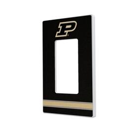 Keyscaper - Purdue Boilermakers Stripe Design Single Rocker Light Switch Plate - Multicolor