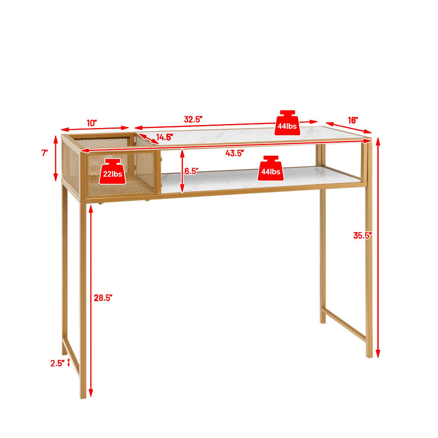 10" 14.5" 32.5" 44lbs 16" 43.5" 28.5" 2.5" 6.5" 35.5" 22lbs