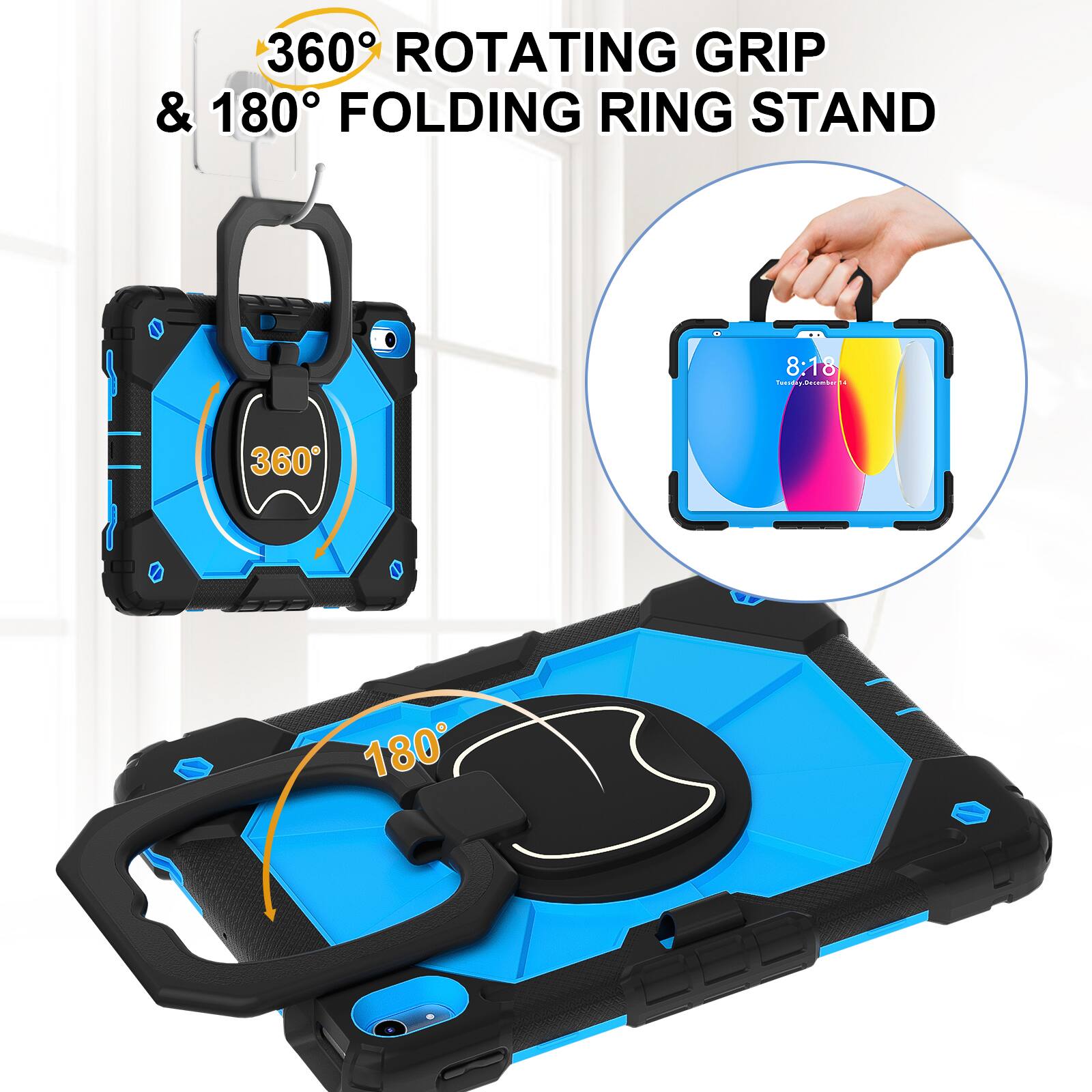 360° Rotating Grip & 180° Folding Ring Stand

8:18