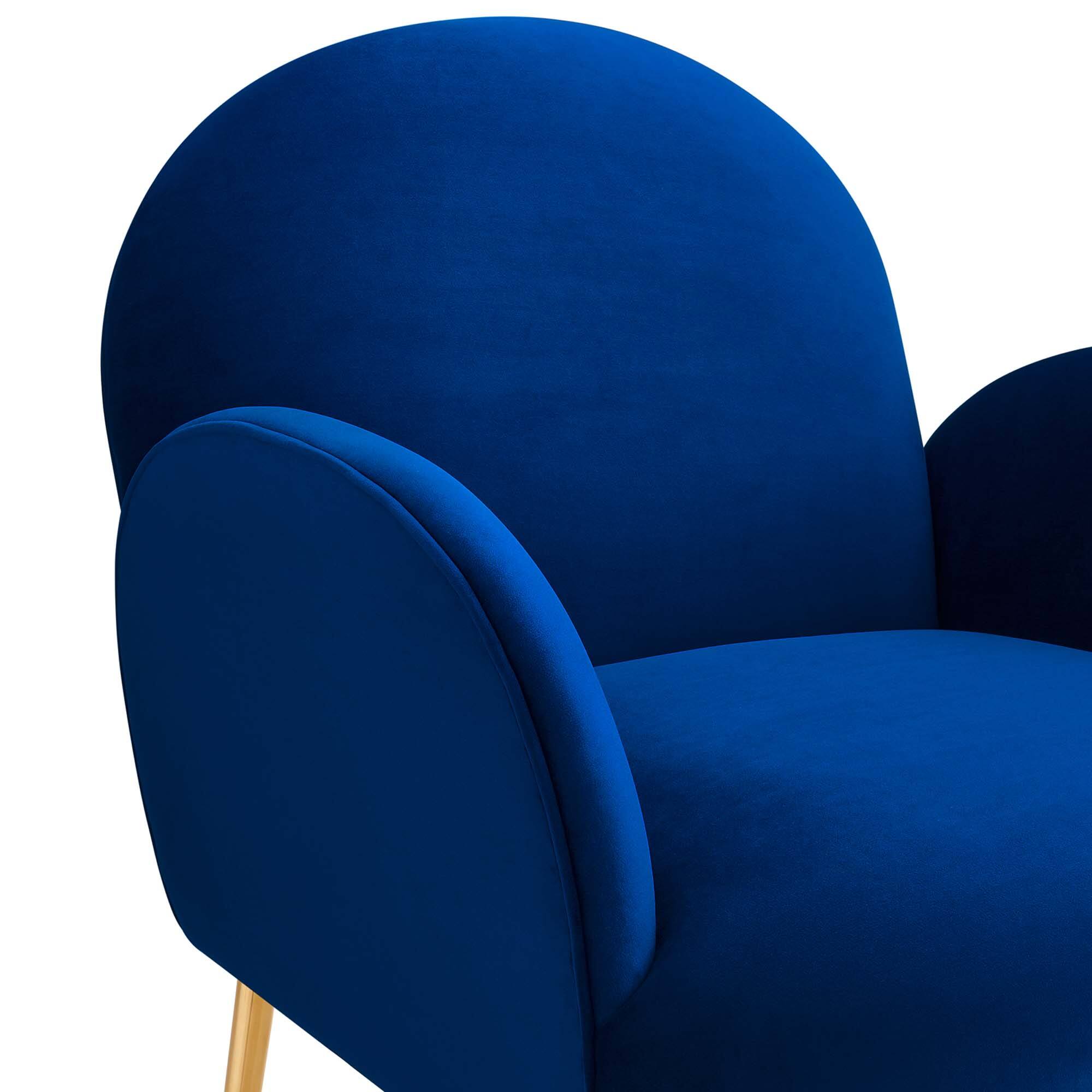 Alt View 4. Modway - Transcend Performance Velvet Armchair by Modway - Navy.