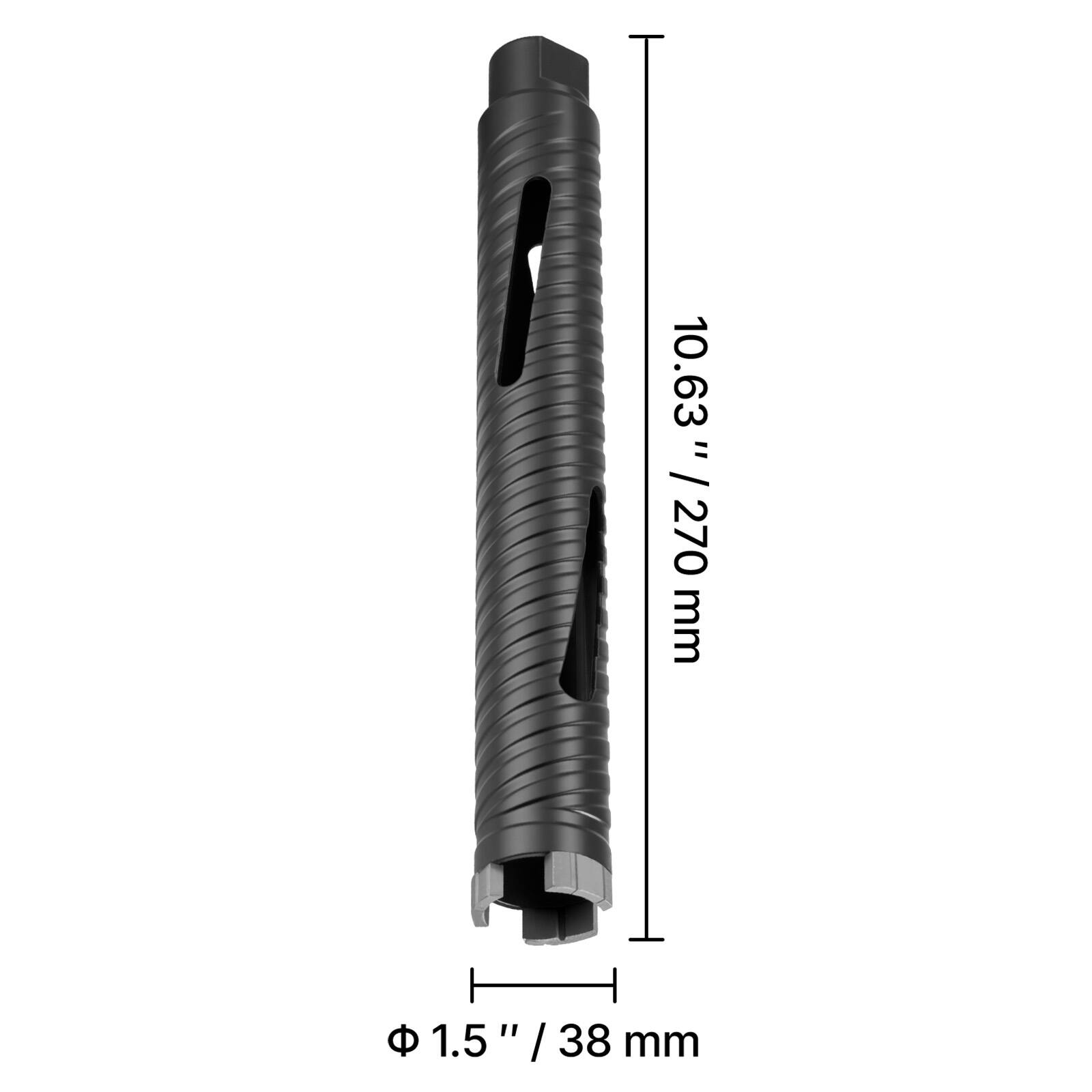 10.63" / 270 mm  
Φ 1.5" / 38 mm