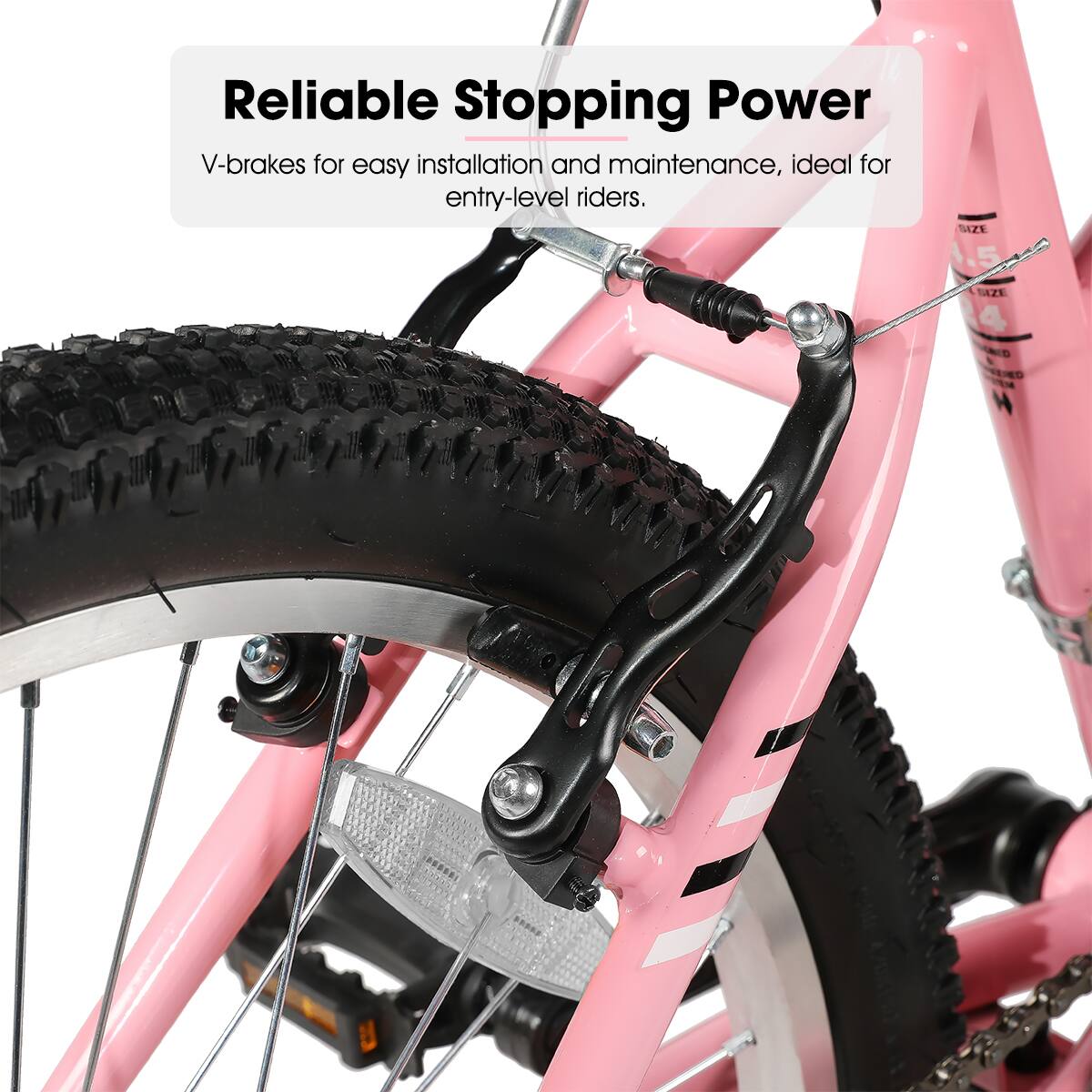 Reliable Stopping Power  
V-brakes for easy installation and maintenance, ideal for entry-level riders.