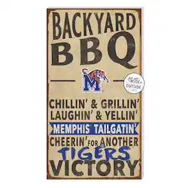 Jardine - Memphis Tigers 11'' x 20'' Indoor/Outdoor BBQ Sign - Brown