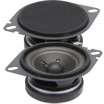 Front. Powerbass - PowerBass S-275CF - 2.75" OEM Replacement Speakers - Pair - Black/Gray.