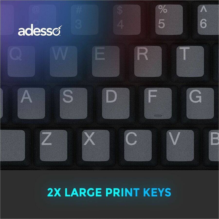 @ # 3 adesso Q W E $ 4 R % 5 T A 6 A S D F G Z X C V B 2X LARGE PRINT KEYS