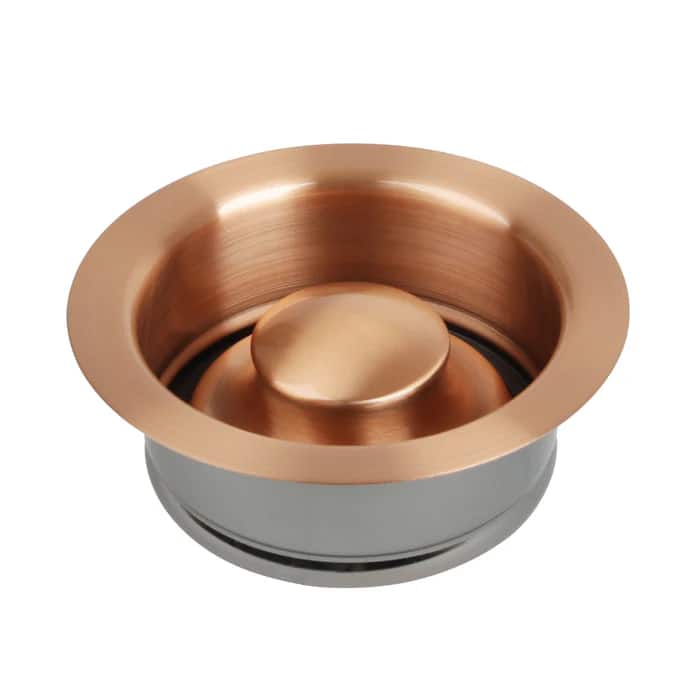 Akicon - Brass Kitchen Sink Garbage Disposal Flange Stopper One Size Rim for 3-1/2 in. Drain Hole - Copper