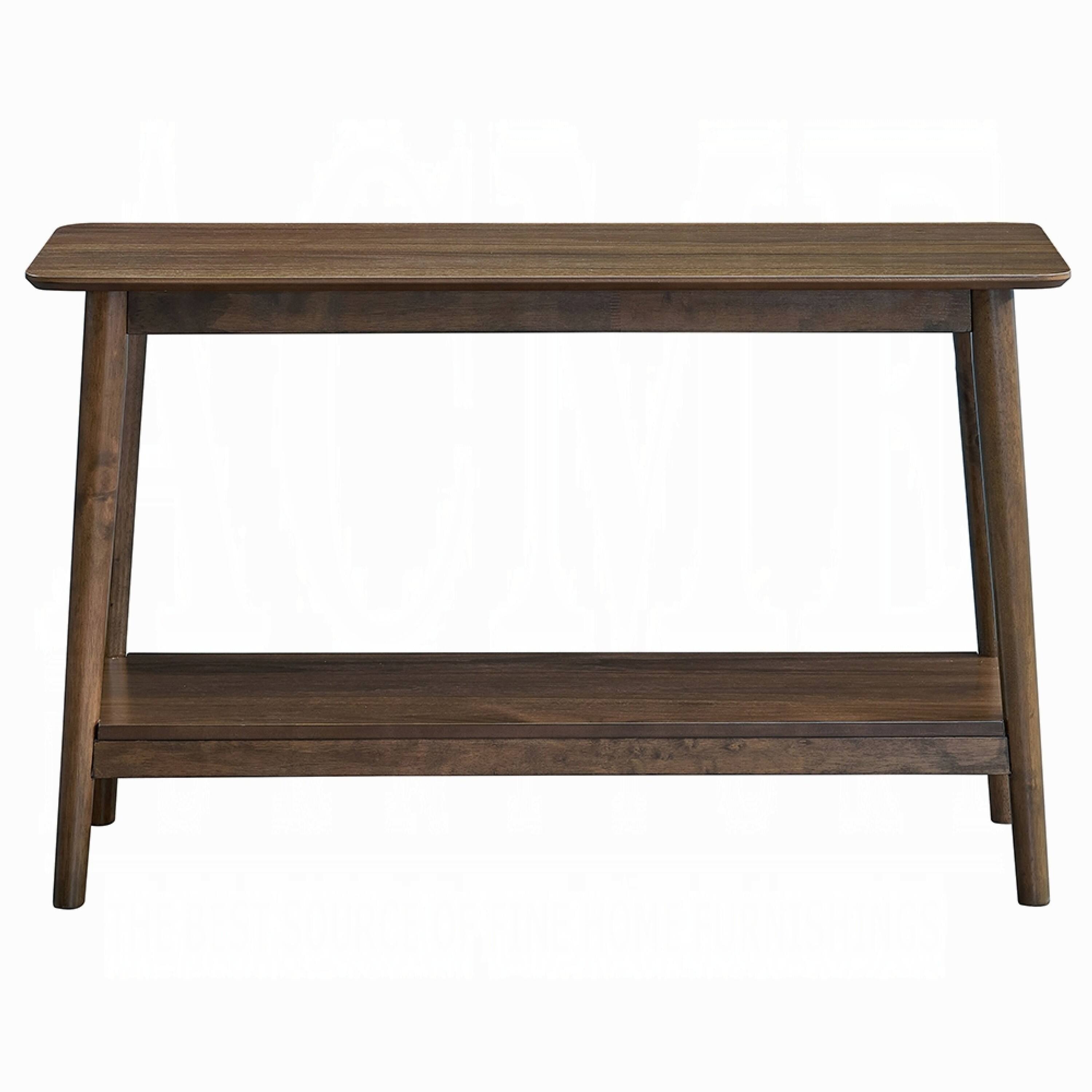 Alt View 1. Manhattan Lane - Fexy Sofa Console Table, 48 Inch Top with Lower Shelf - Walnut Brown.