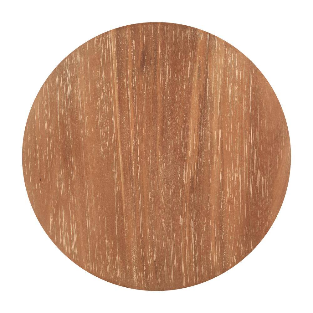 Back. Hivvago - Beban Side Table Natural & Black - Natural & Black.