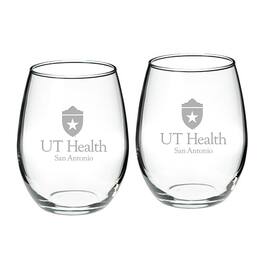 Jardine - Texas Health San Antonio 21oz. Two-Piece Stemless Wine Glass Set - Multicolor