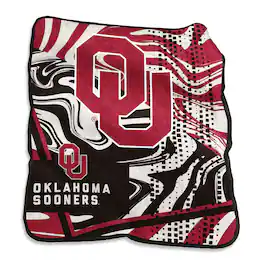 Logo Brands - Oklahoma Sooners 50" x 60" Swirl Raschel Throw Blanket - Multicolor