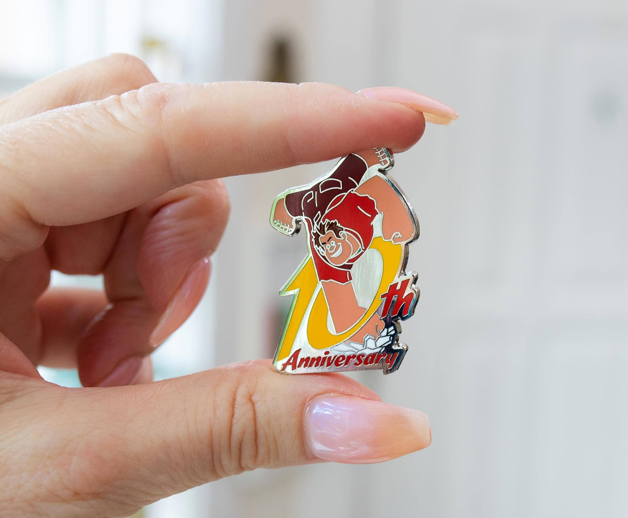 Alt View 10. Disney - Disney Wreck-It Ralph 10th Anniversary Enamel Pin | SDCC 2022 Exclusive - Red.